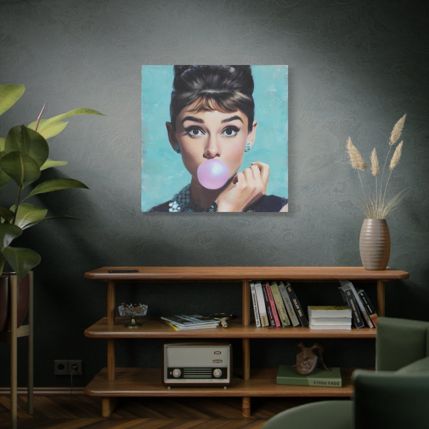 Gallery Wrapped Canvas, The Diva Project Art Canvas, Pinup Art Canvas – Audrey Hepburn - FIVE