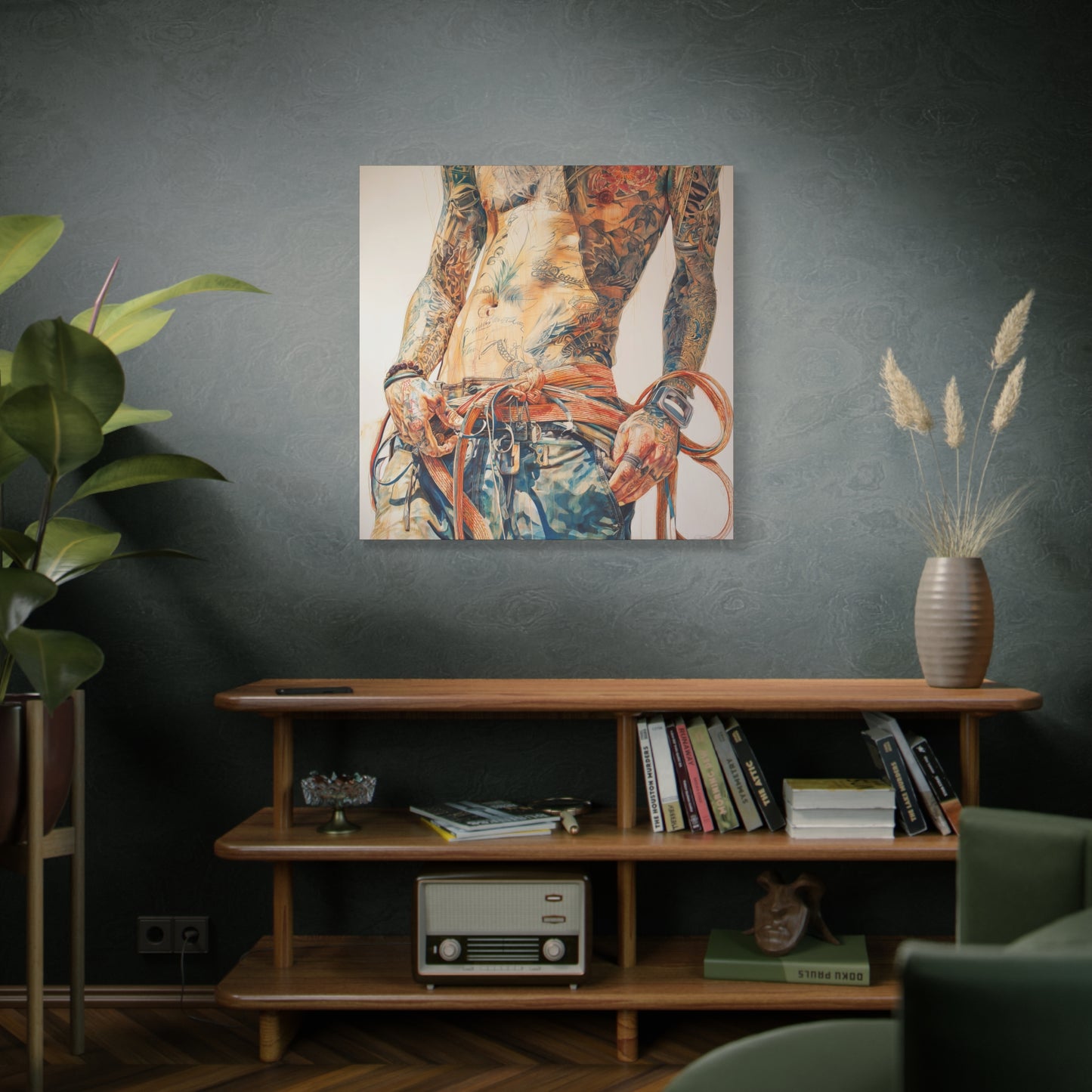 Gallery Wrapped Canvas, Ropes and Reverence Art Canvas, Erotic Shibari Art Canvas – Leif