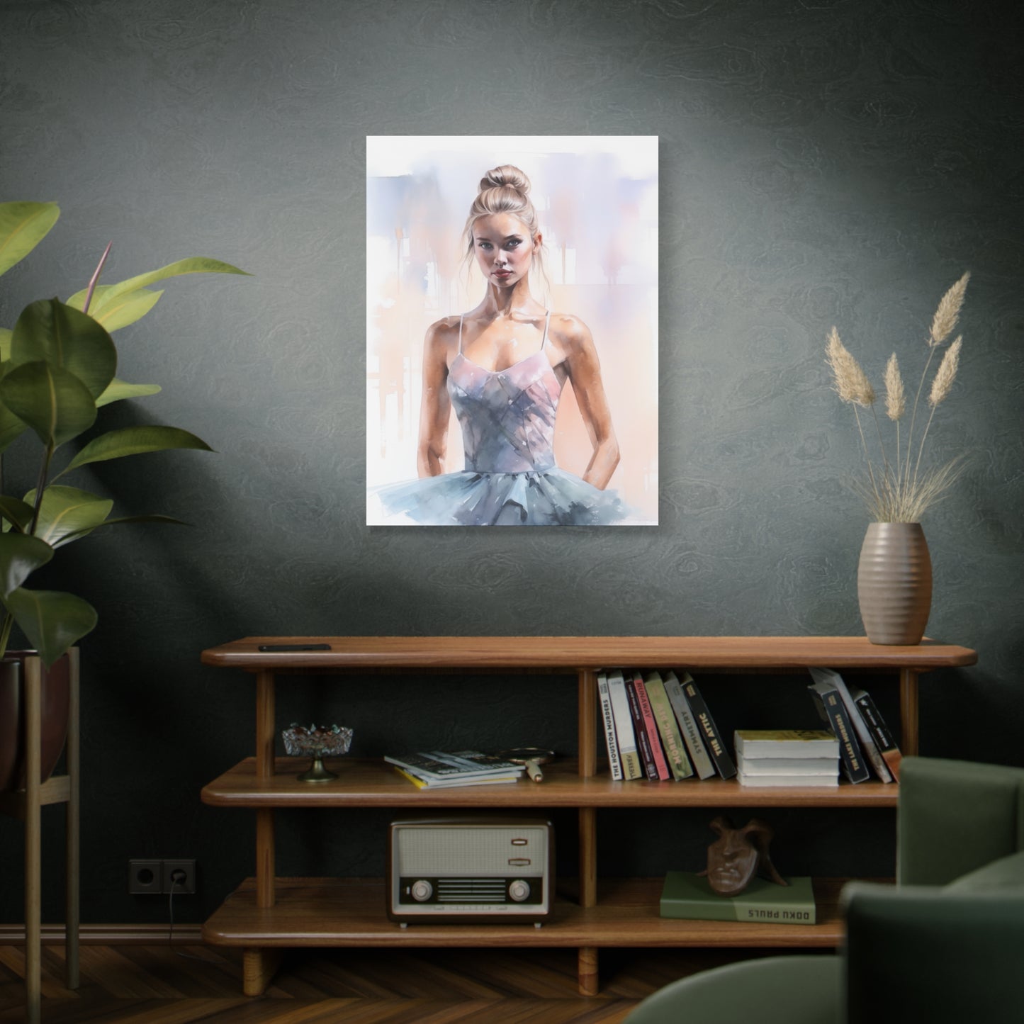 Pointes and Platforms, Gallery Wrapped Canvas, Ballerina Beauty, Ballet Art Canvas – Samantha