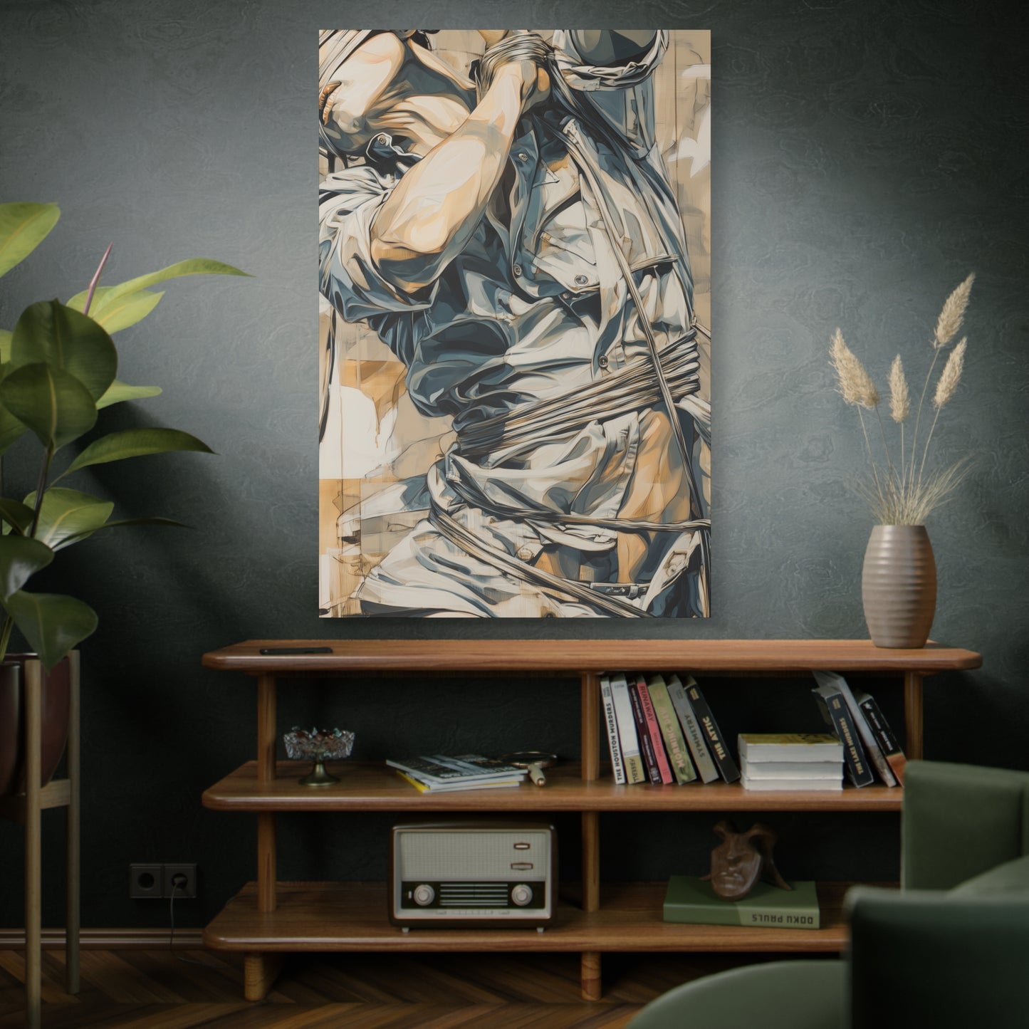 Gallery Wrapped Canvas, Ropes and Reverence Art Canvas, Erotic Shibari Art Canvas – Kai