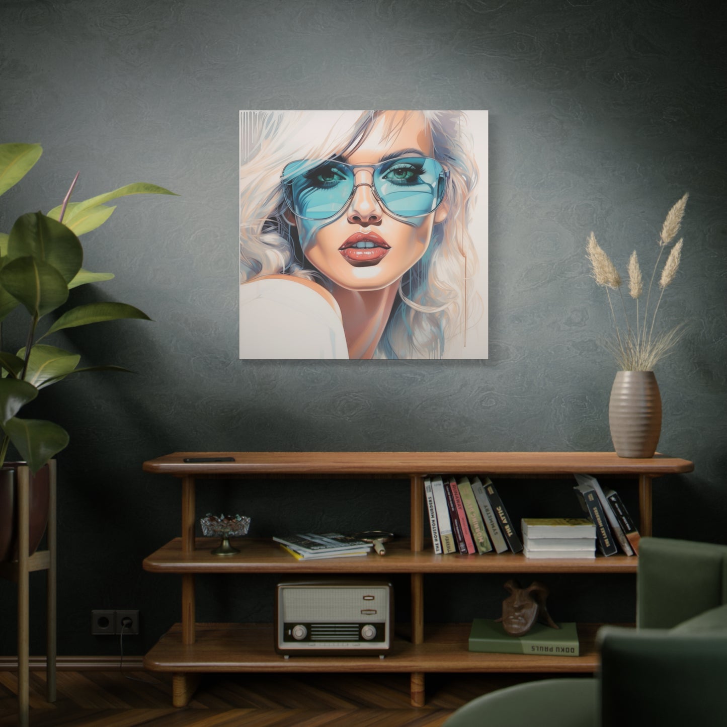 Canvas Gallery Wrapped High-Fashion Wall Art, Stylish Decor, Retro Femme Doll Pop Art – Nova