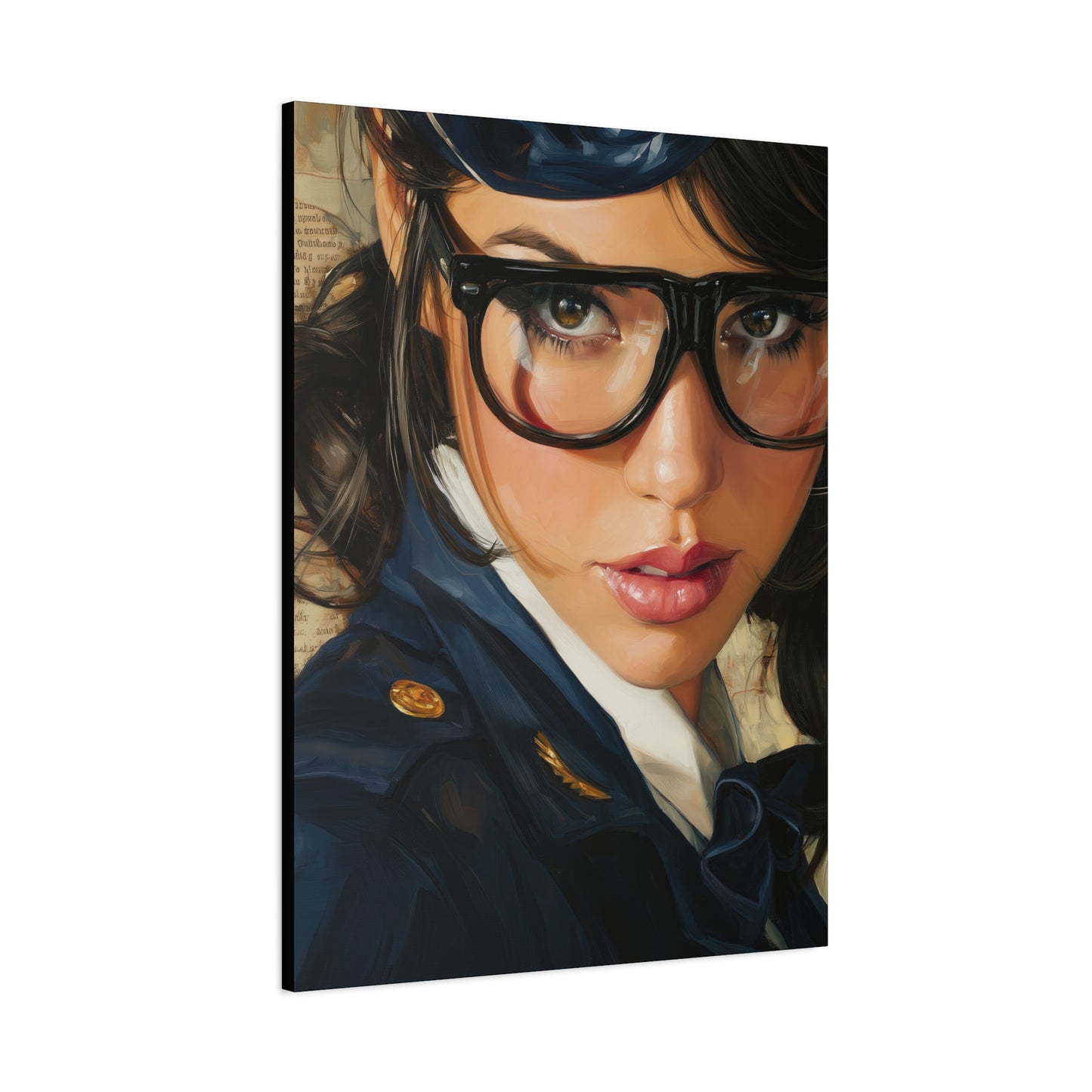 Gallery Wrapped Canvas, Liberty and Lace Art Canvas, Erotic Pinup Art Canvas – Lizzy