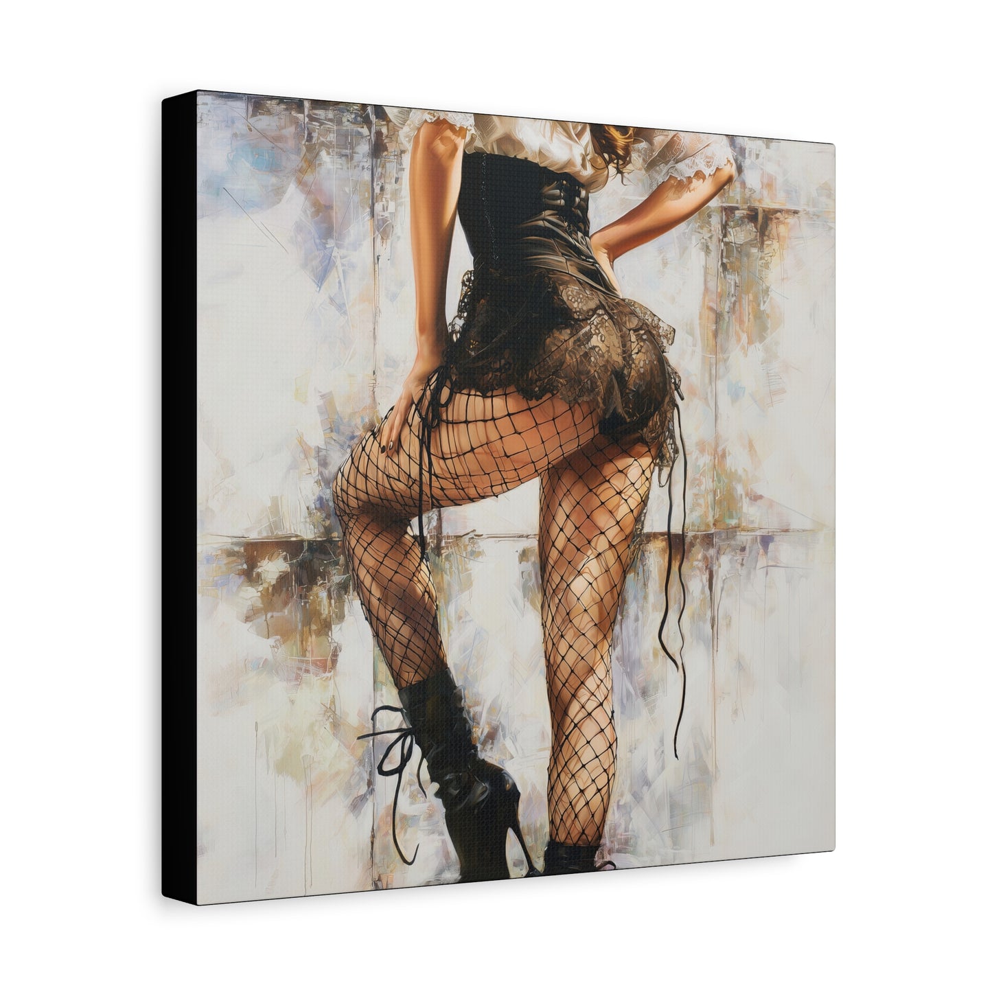 Gallery Wrapped Canvas, Tongue and Cheek Art Canvas, Naughty Girl Art Canvas – Jessica