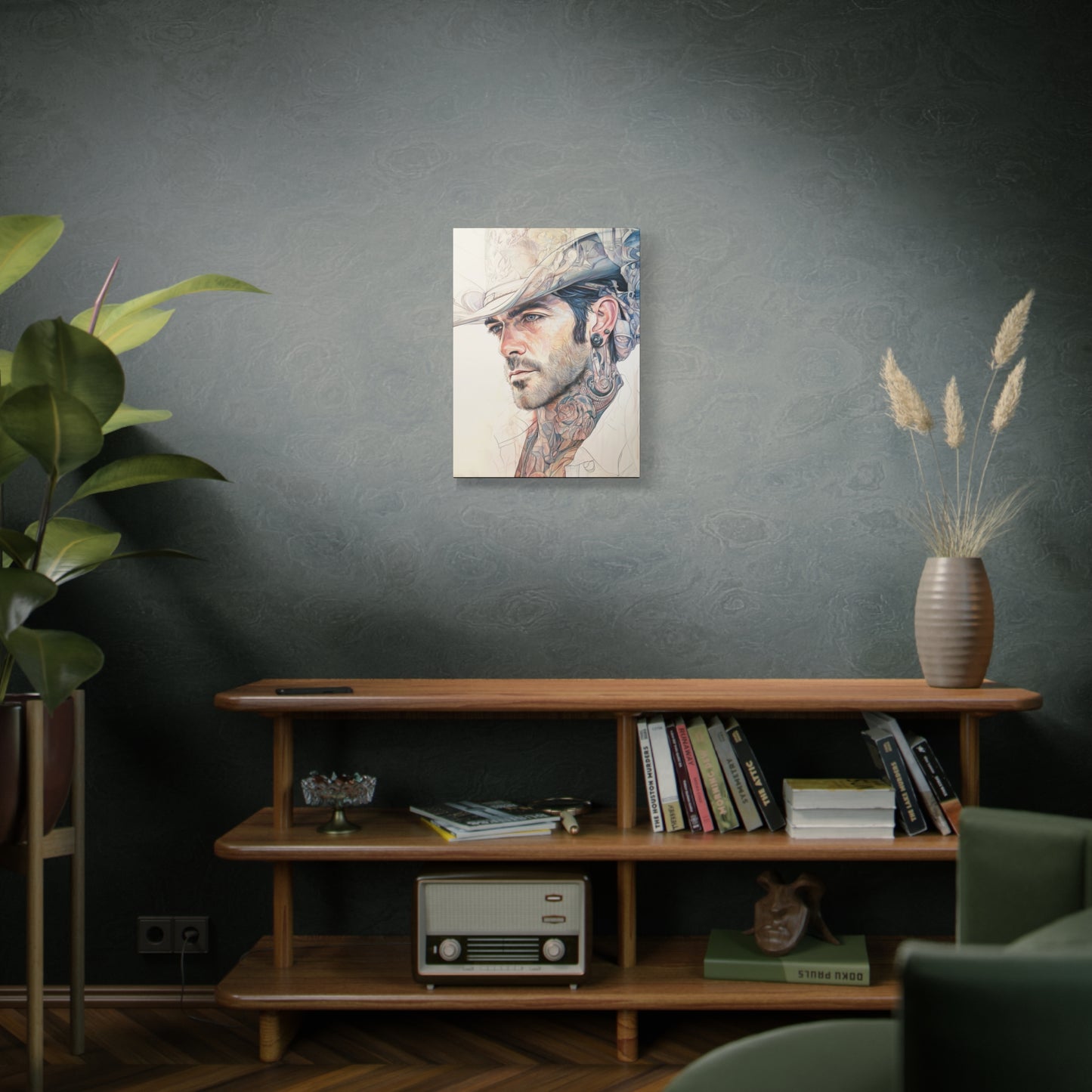 Gallery Wrapped Canvas, Wranglers and Wreckage Art Canvas, Erotic Pinup Art Canvas – Buck