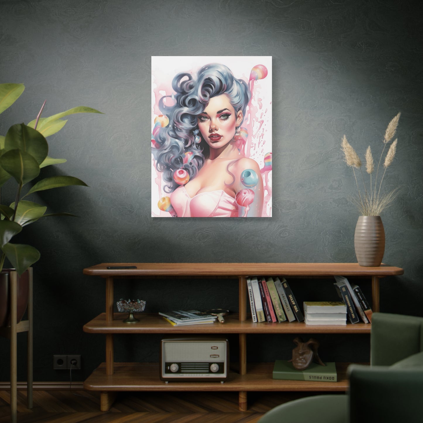 Canvas Wall Art, Gallery Wrapped Pop Art, Femme Doll Wall Art – Lux