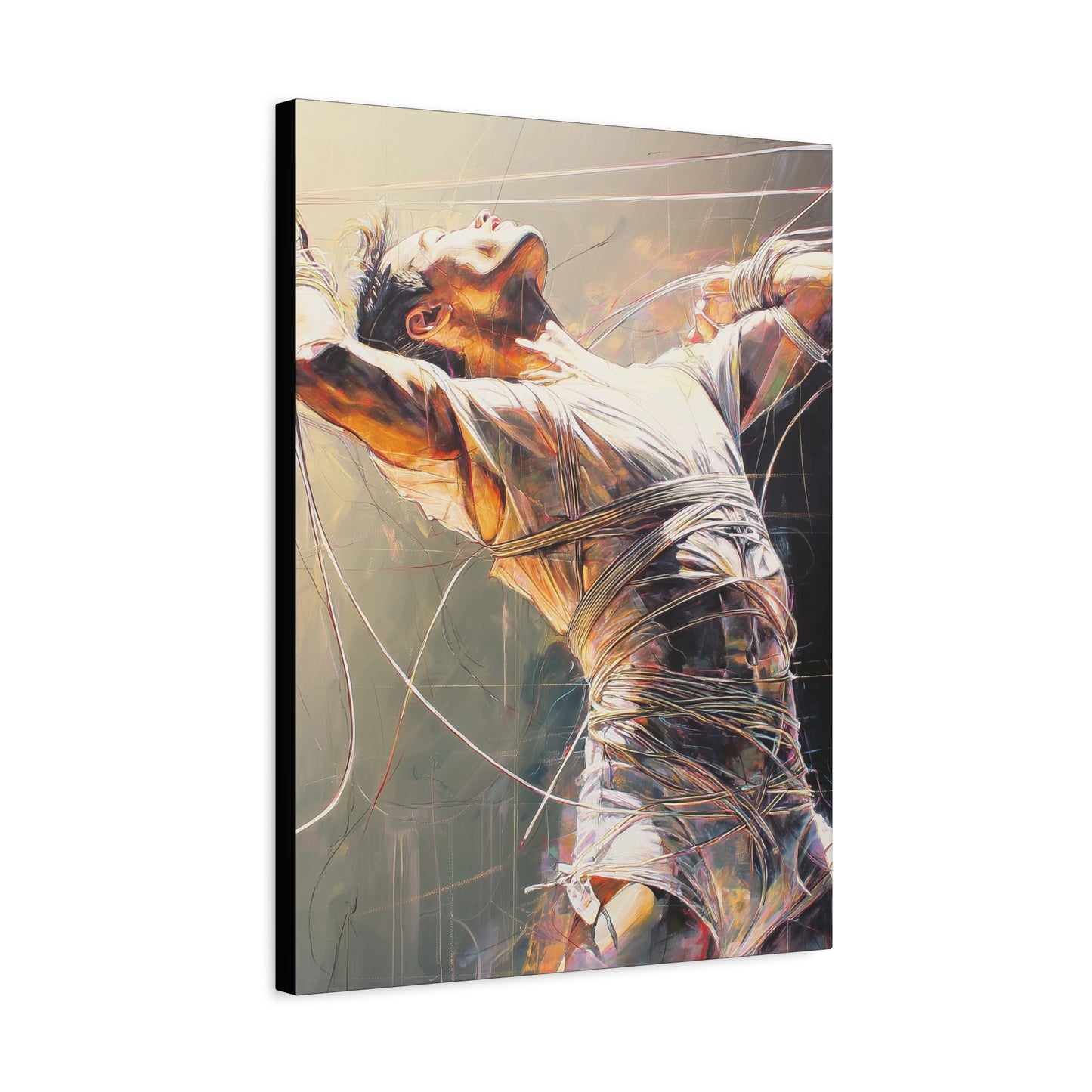 Gallery Wrapped Canvas, Ropes and Reverence Art Canvas, Erotic Shibari Art Canvas – Nikolai