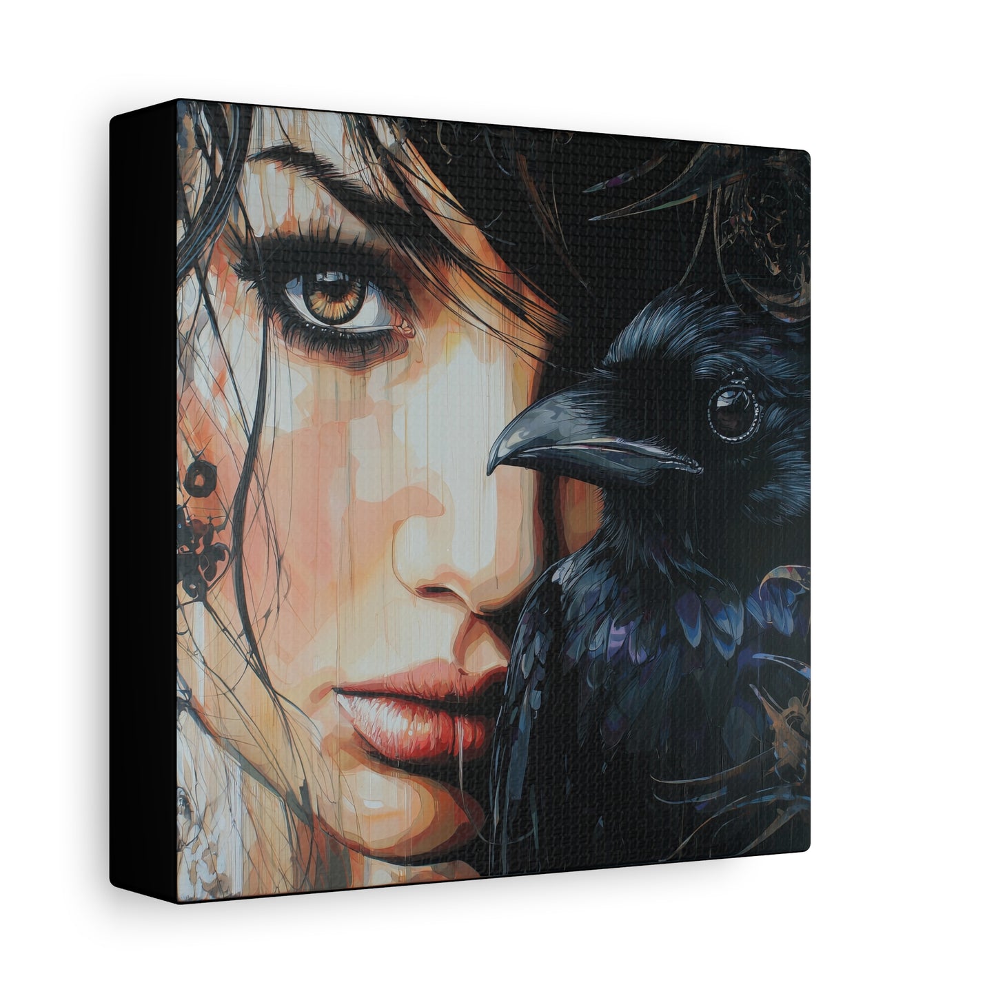 Gallery Wrapped Canvas, Myth and Bones Gothic Art Canvas, Dark Muse Canvas - Solène