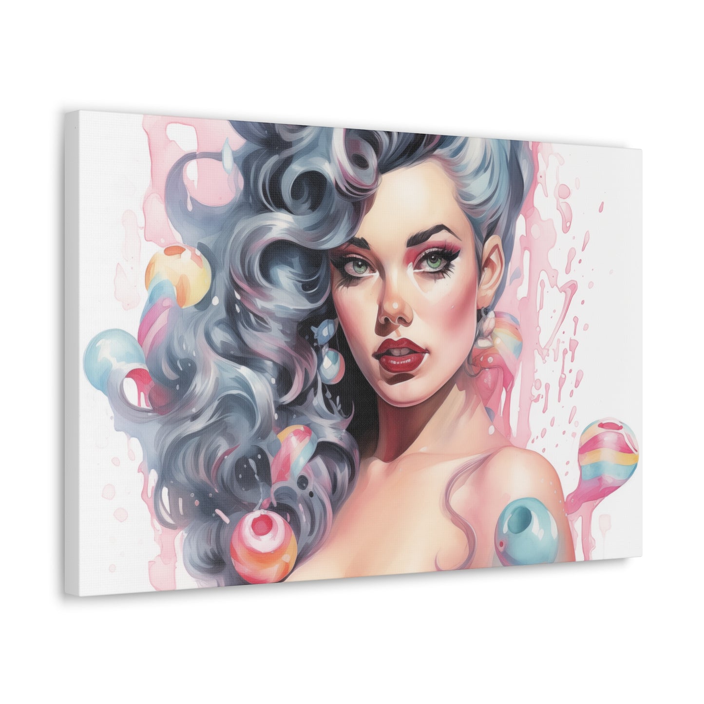 Canvas Wall Art, Gallery Wrapped Pop Art, Femme Doll Wall Art – Lux