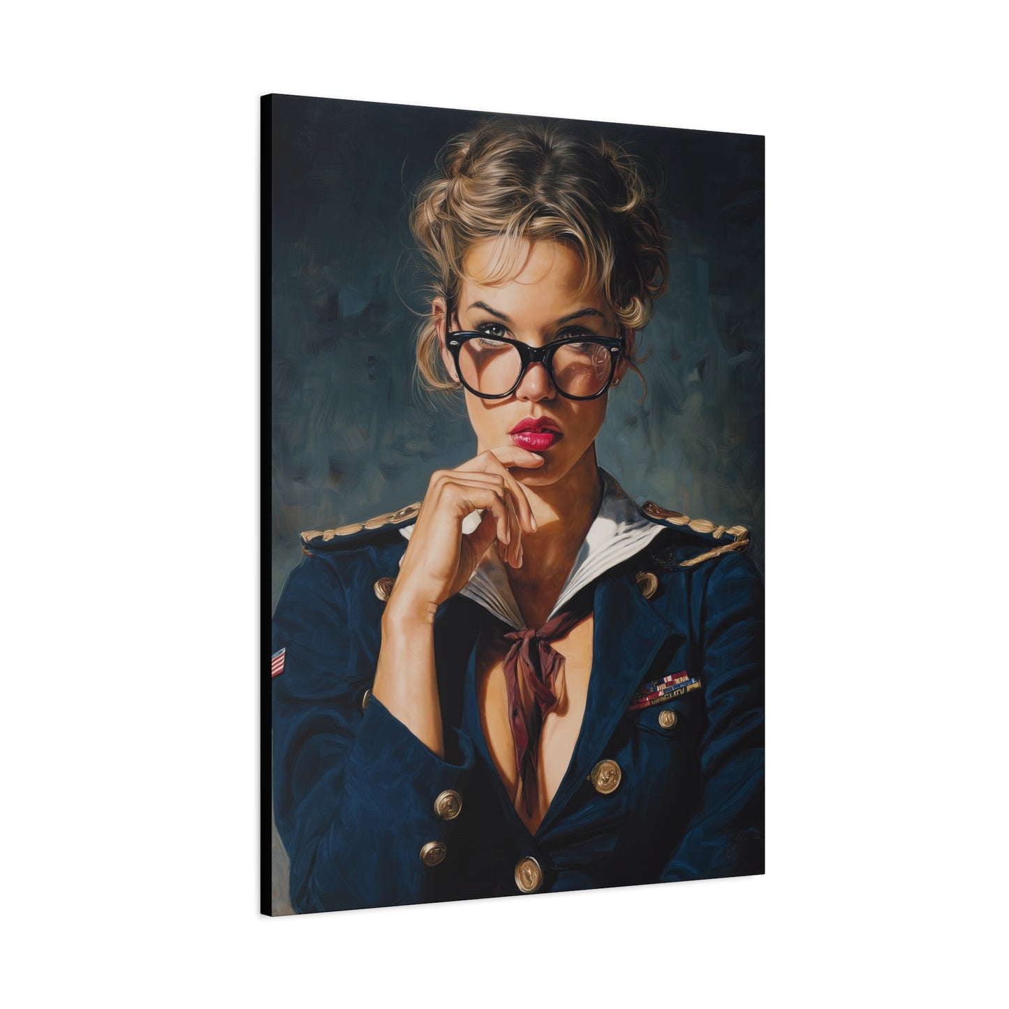 Gallery Wrapped Canvas, Liberty and Lace Art Canvas, Erotic Pinup Art Canvas – Honey