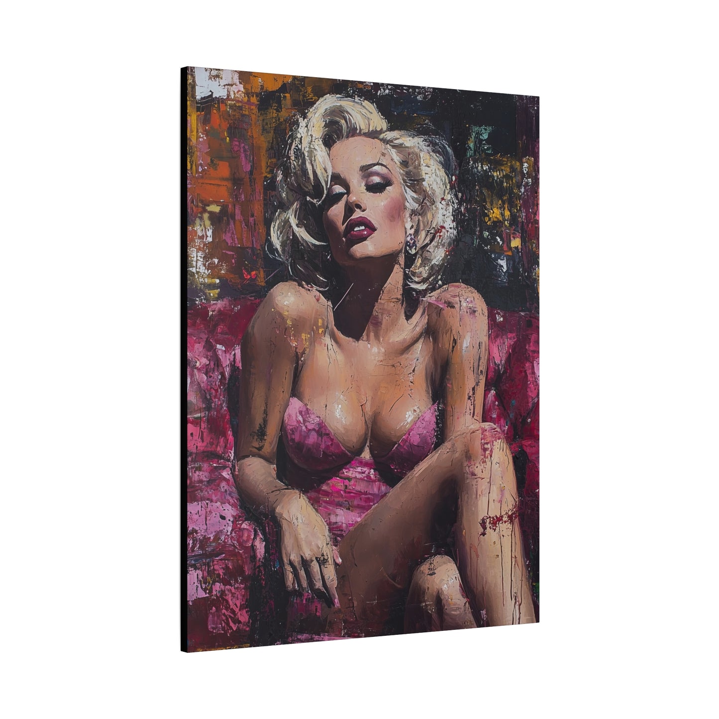 Gallery Wrapped Canvas, Guilt and Grit Art Canvas, Erotic Pinup Art Canvas – Alexis