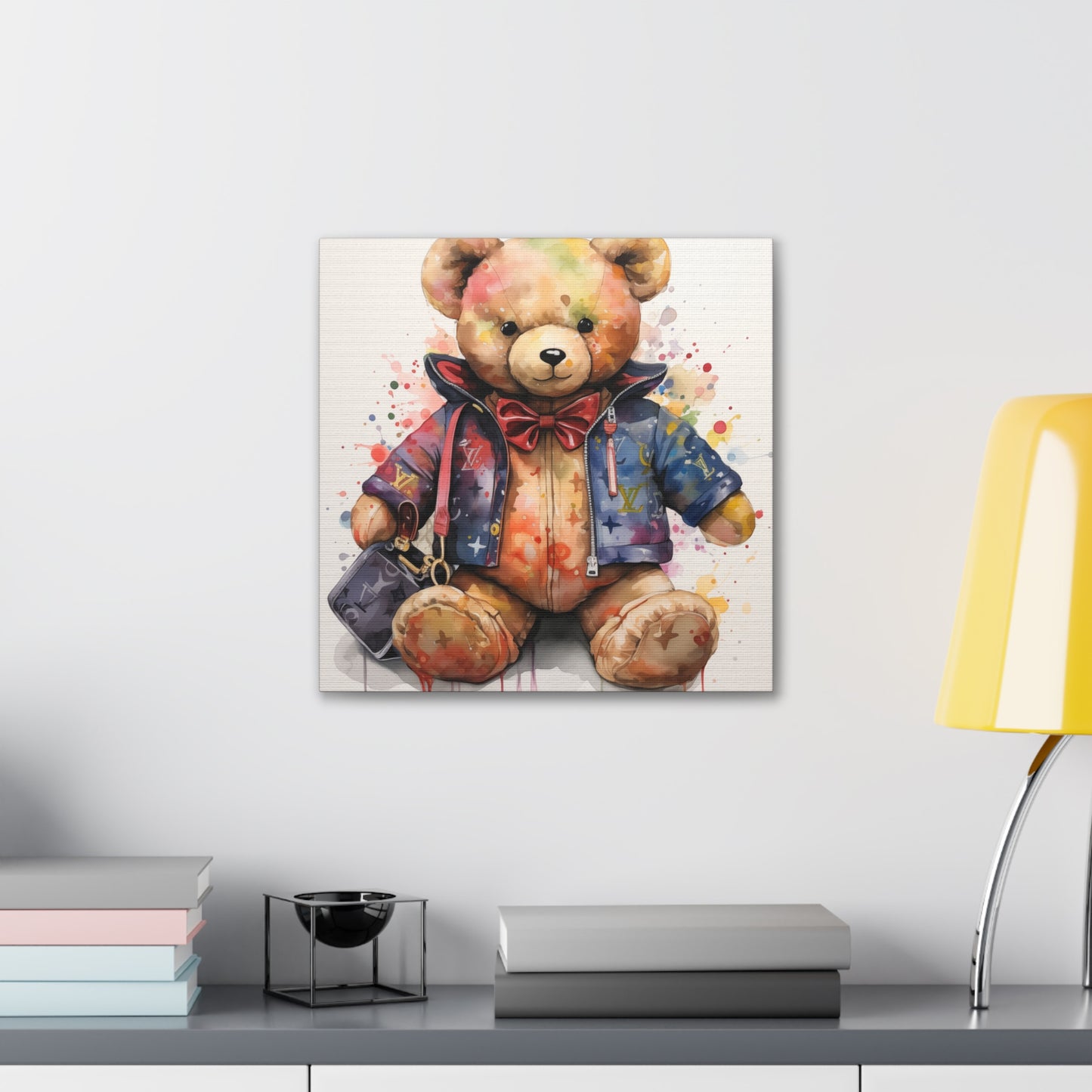 Canvas Gallery Wrap - LV Bear Wall Art - Drip