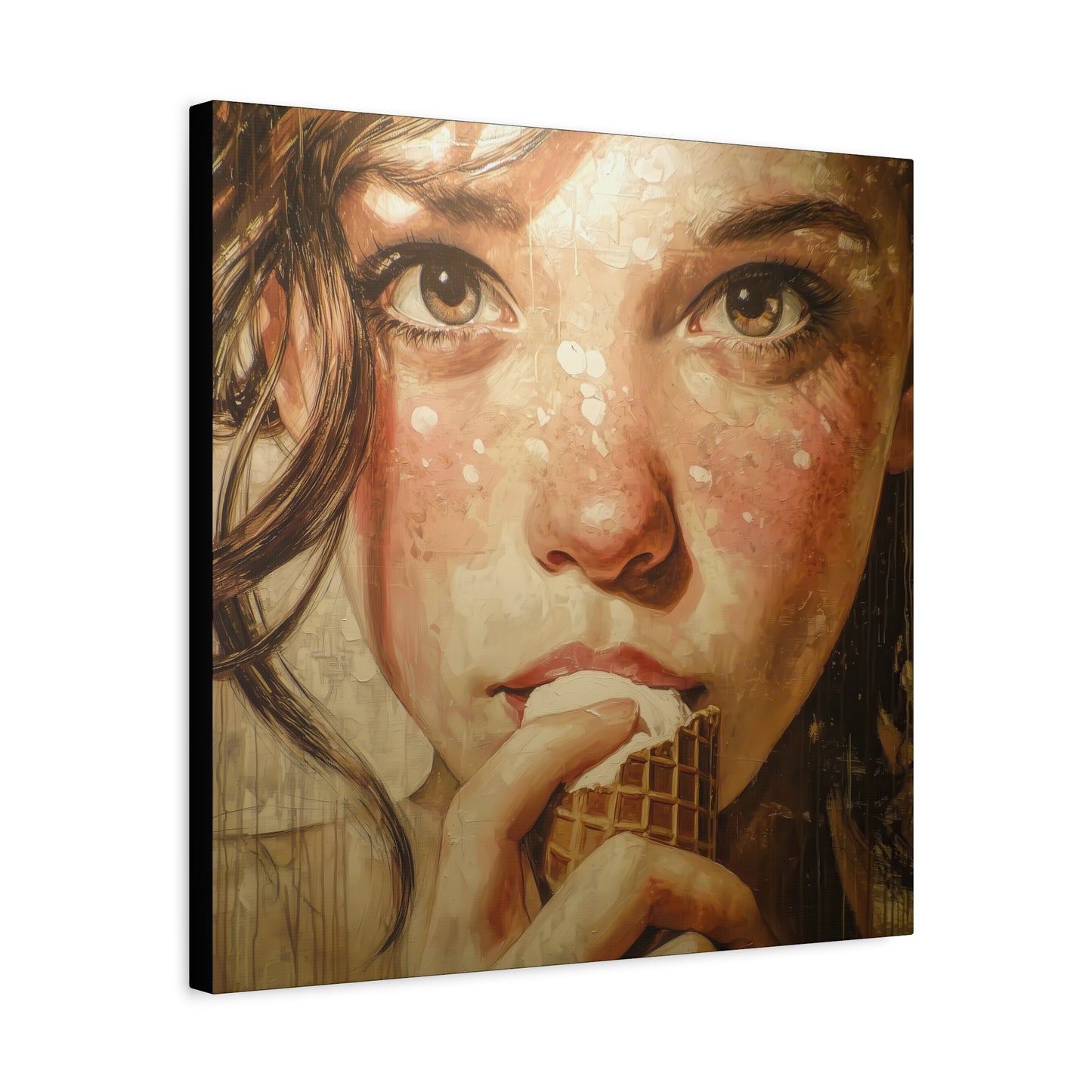 Gallery Wrapped Canvas, Sweet Summer Nostalgia, Sugar and Spice Art Canvas, Ice Cream Dreams Art – Fern