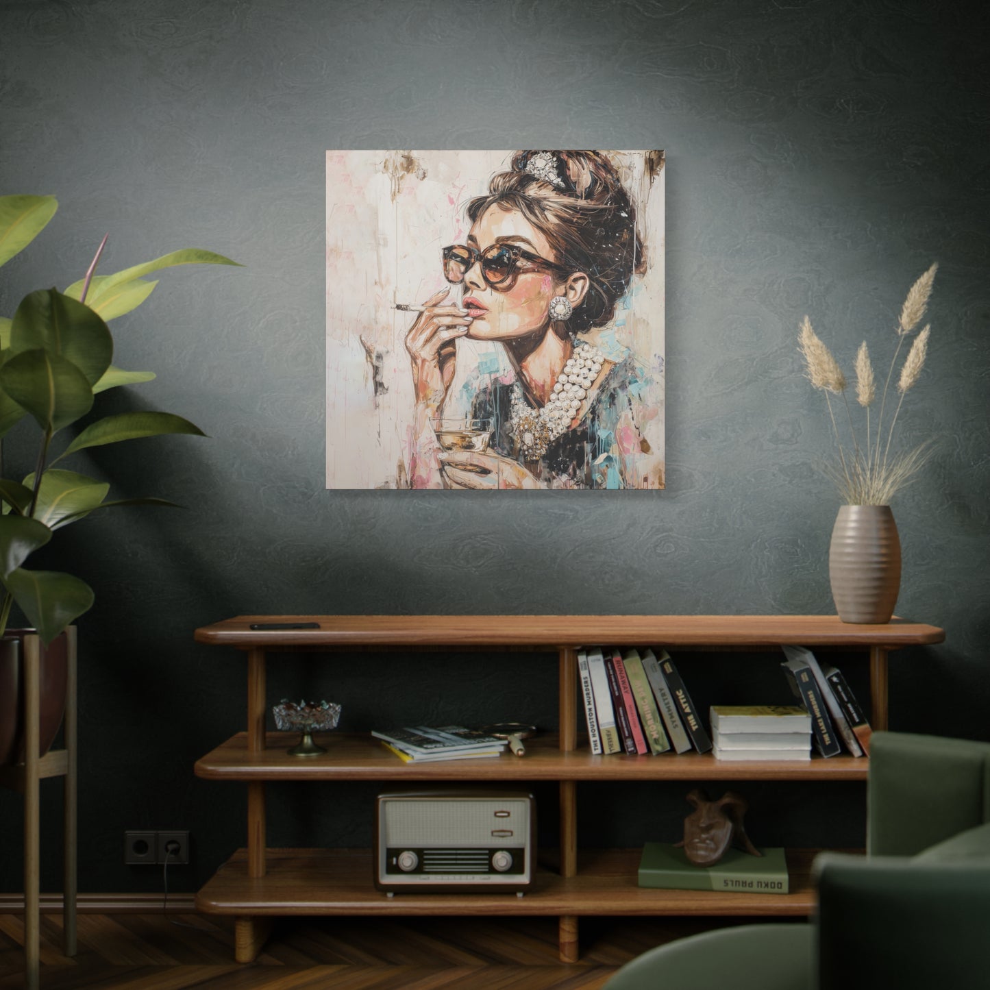 Gallery Wrapped Canvas, The Diva Project Art Canvas, Pinup Art Canvas – Audrey Hepburn - TWO