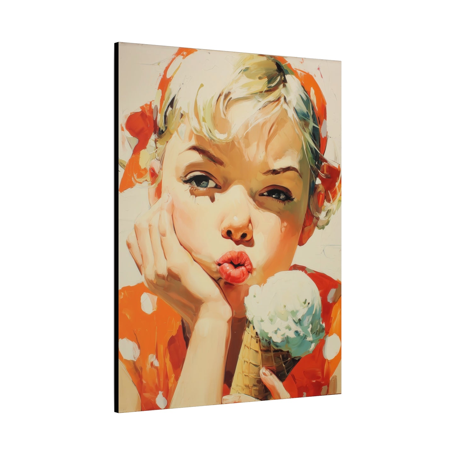 Gallery Wrapped Canvas, Sweet Summer Nostalgia, Sugar and Spice Art Canvas, Ice Cream Dreams Art – June