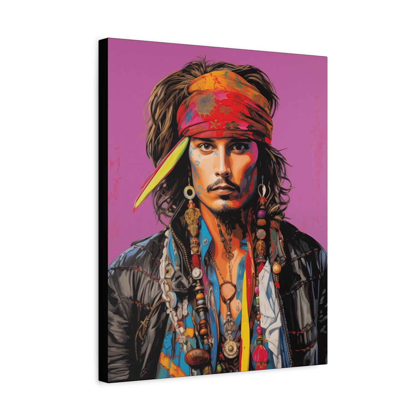 Gallery Wrapped Canvas, Celebrity Inspired, Pop Art Canvas – Johnny
