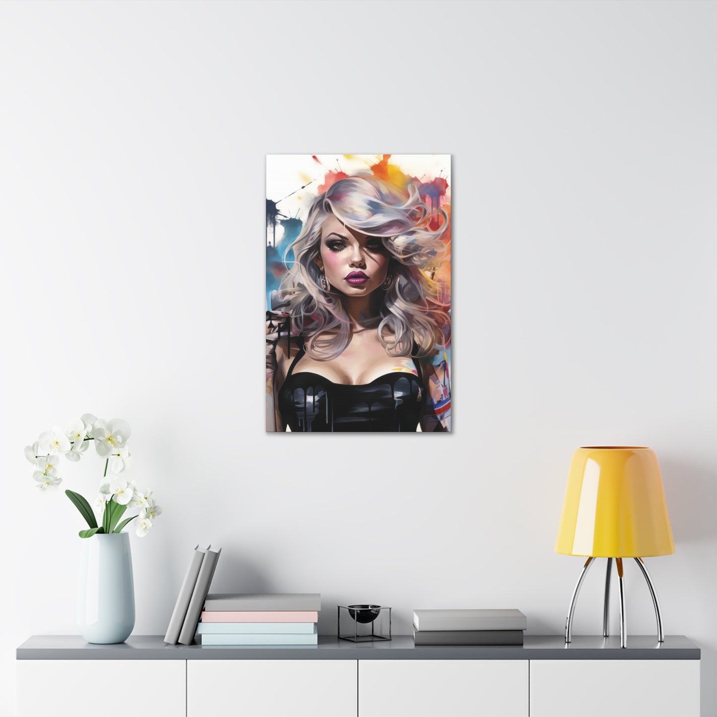 Canvas Wall Art, Gallery Wrapped Pop Art, Femme Doll Wall Art – Zephyr
