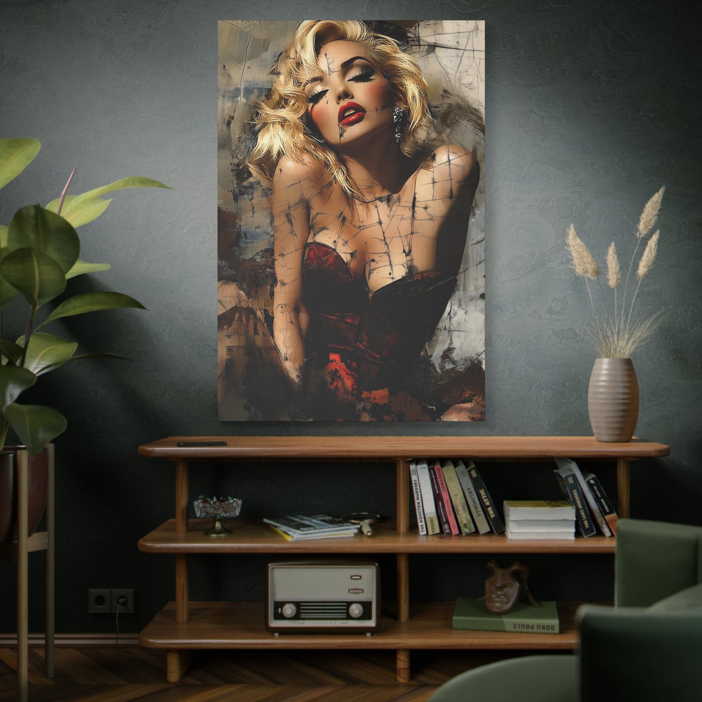 Gallery Wrapped Canvas, Guilt and Grit Adult Art Canvas, Erotic Pinup Art Canvas – Margaux