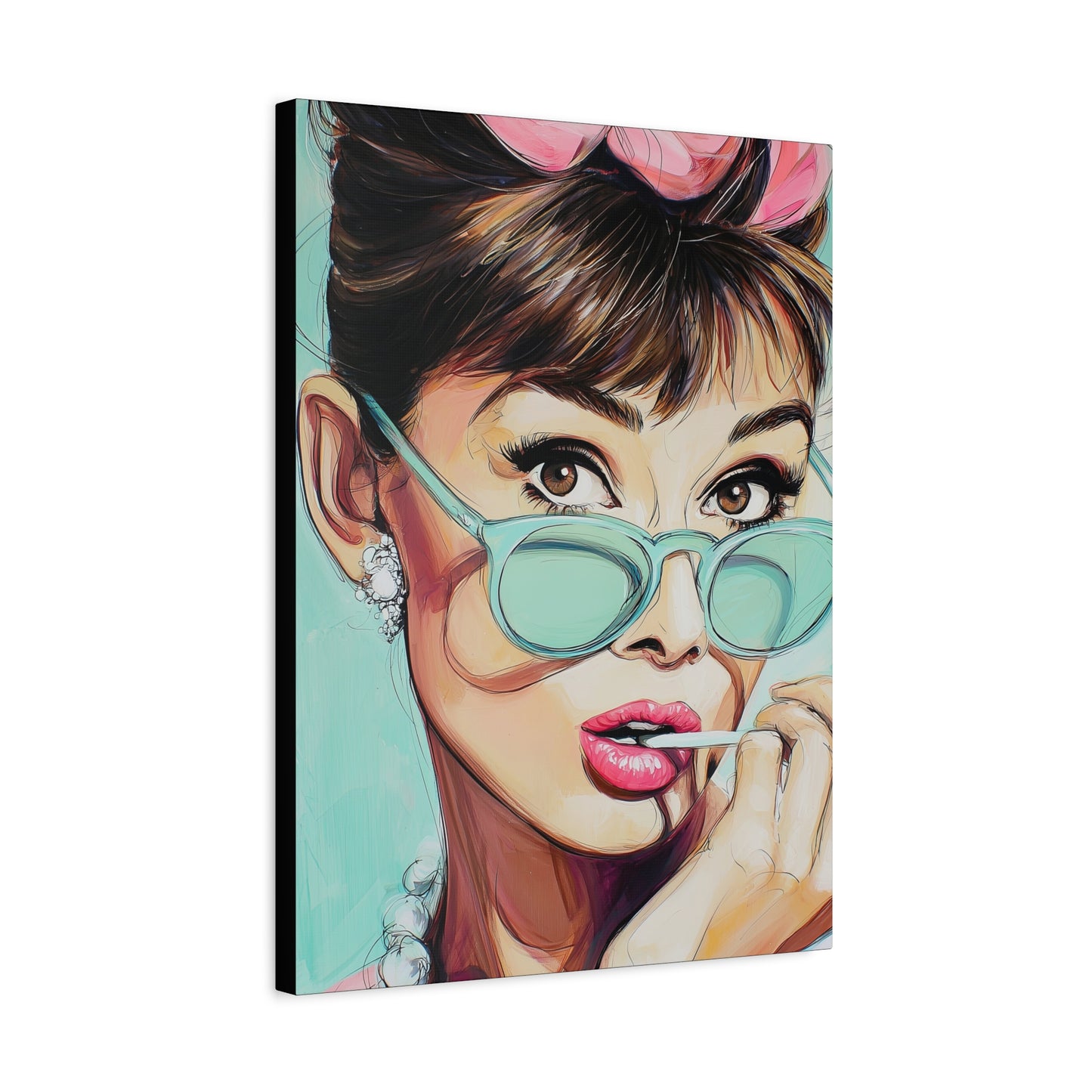 Gallery Wrapped Canvas, The Diva Project Art Canvas, Pinup Art Canvas – Audrey Hepburn - ELEVEN