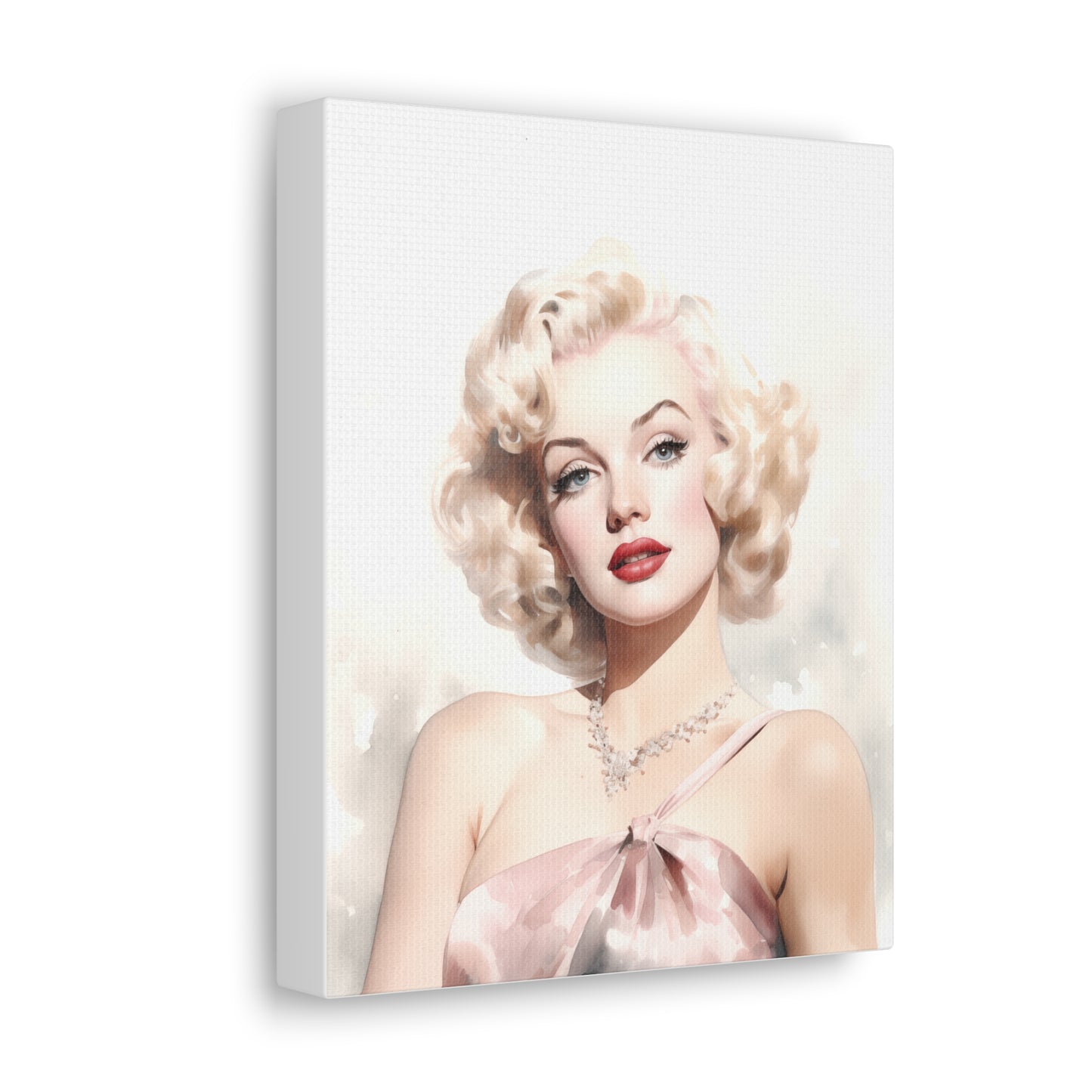 Canvas Wall Art, Gallery Wrapped Pop Art, Celebrity Wall Art – Marilyn Monroe - Pink