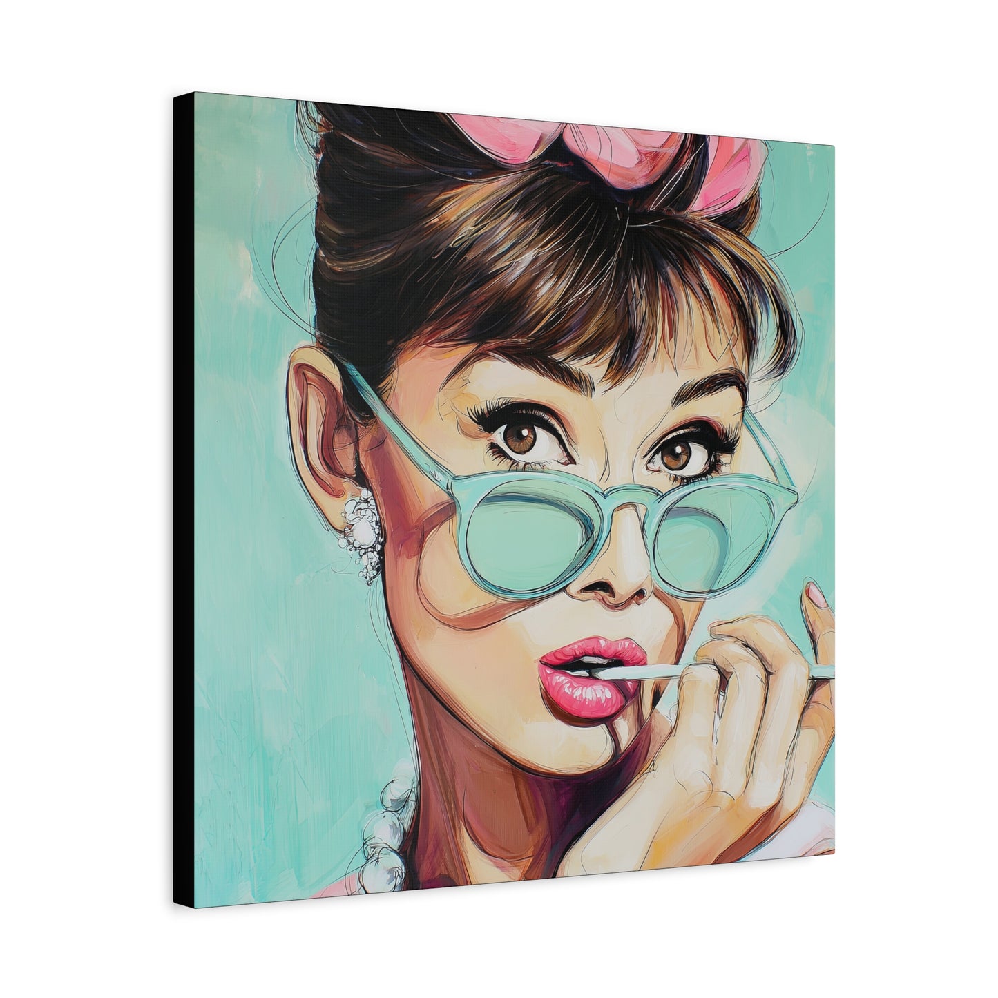 Gallery Wrapped Canvas, The Diva Project Art Canvas, Pinup Art Canvas – Audrey Hepburn - ELEVEN