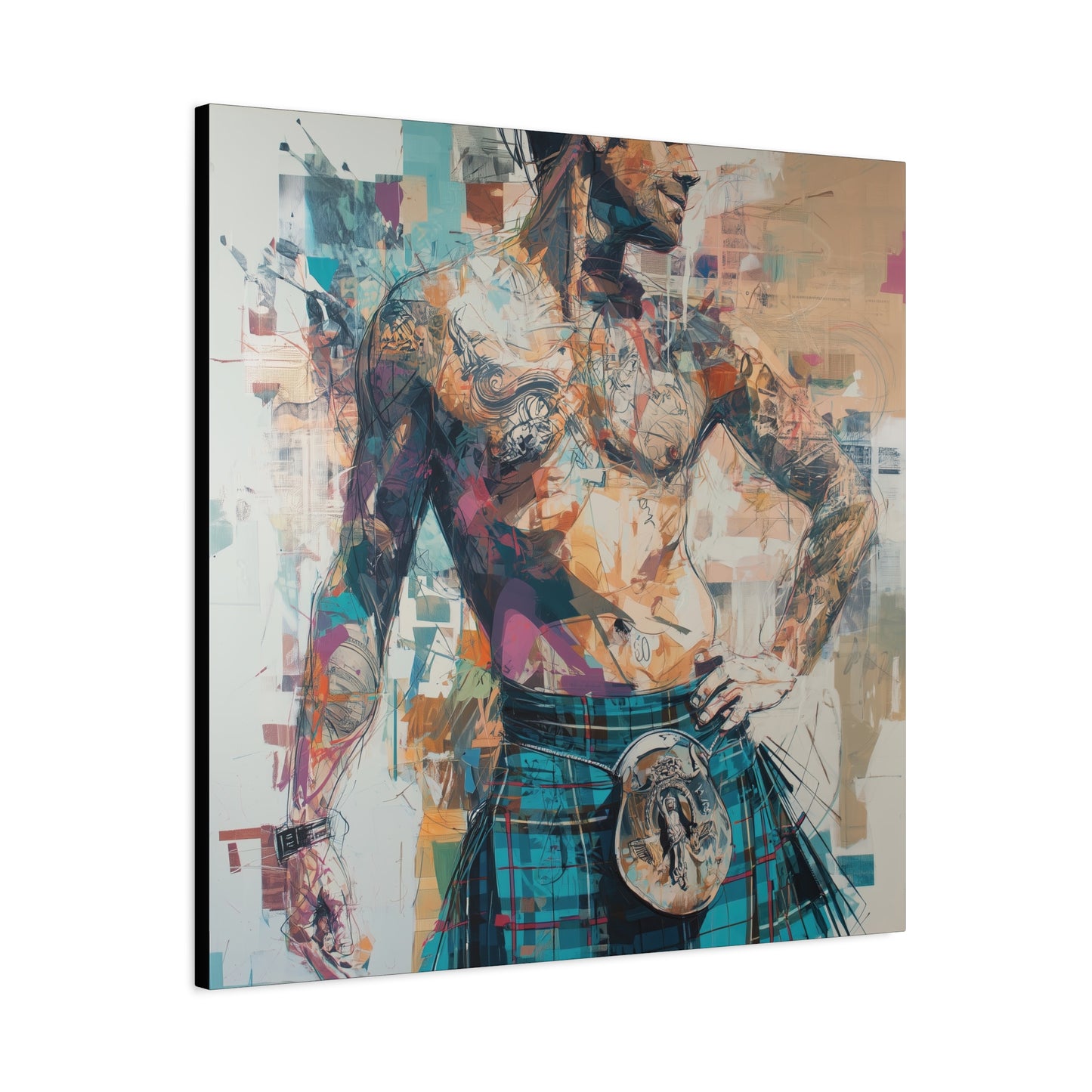 Gallery Wrapped Canvas, Kilts and Carnage Art Canvas, Erotic Pinup Art Canvas – Lachlan