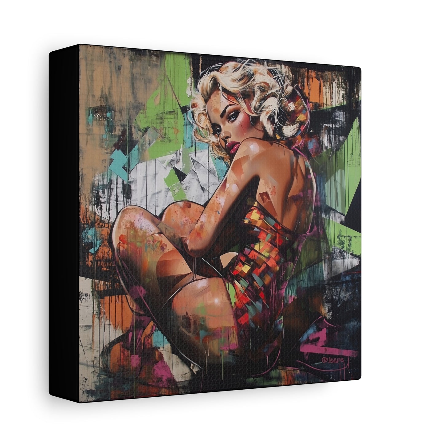 Gallery Wrapped Canvas, Guilt and Grit Adult Art Canvas, Erotic Pinup Art Canvas – Selene