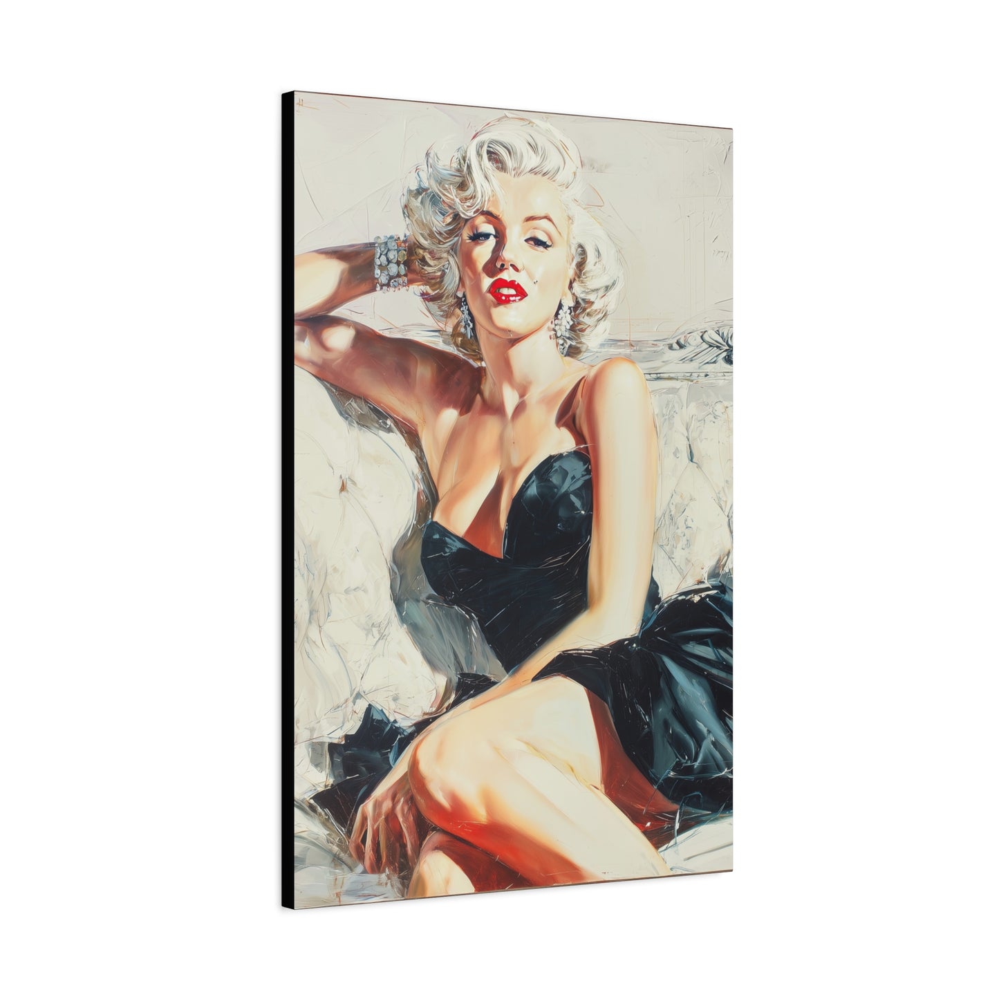 Gallery Wrapped Canvas, The Diva Project Art Canvas, Pinup Art Canvas – Marilyn Monroe - FIVE
