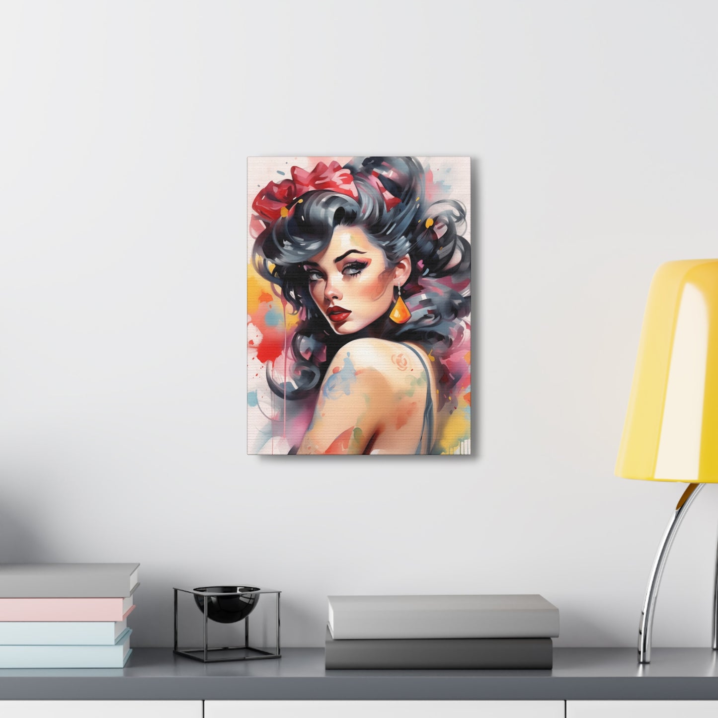 Canvas Wall Art, Gallery Wrapped Pop Art, Femme Doll Wall Art – Genevieve
