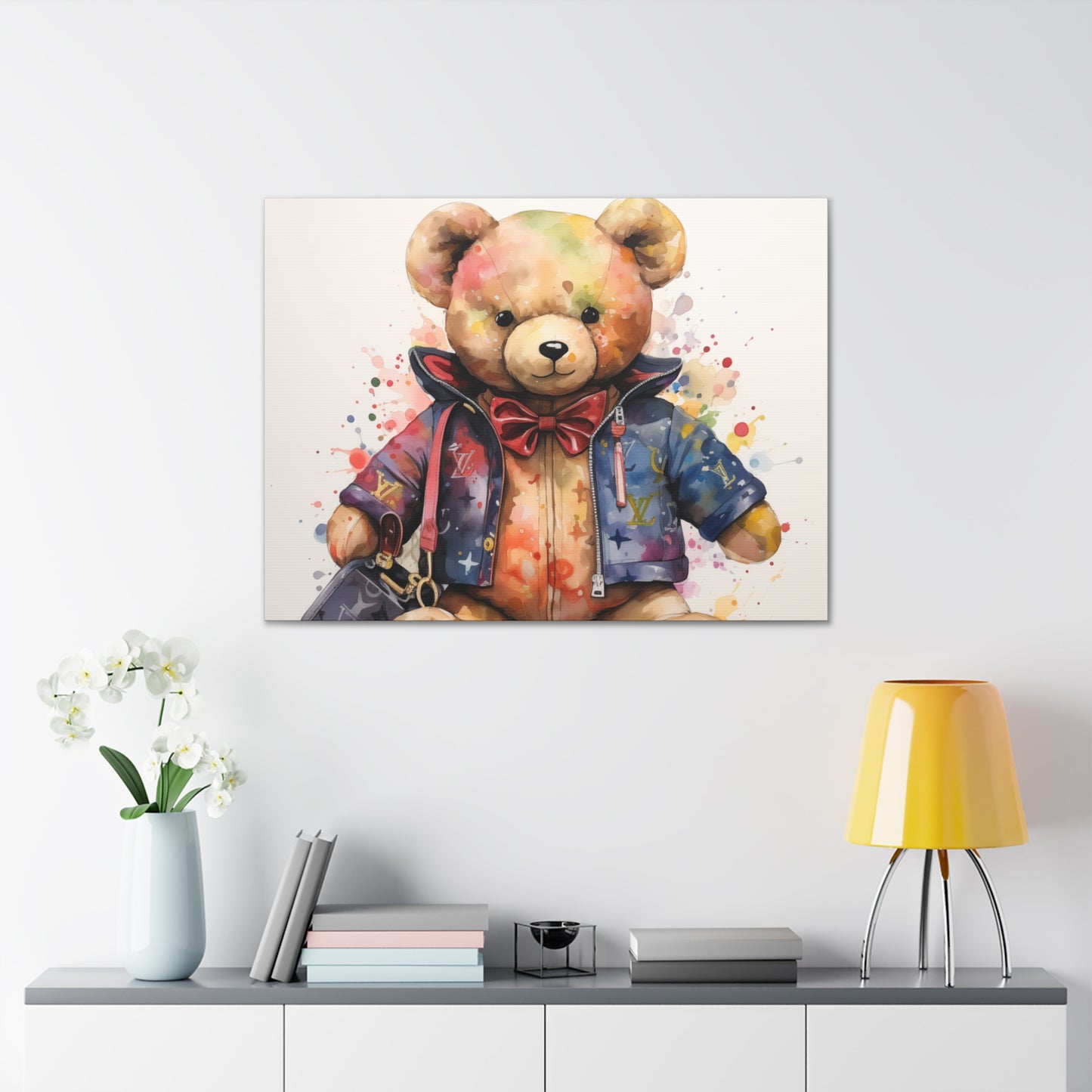 Canvas Gallery Wrap - LV Bear Wall Art - Drip