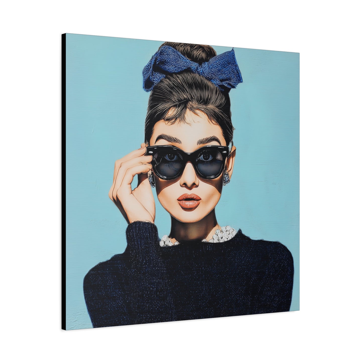 Gallery Wrapped Canvas, The Diva Project Art Canvas, Pinup Art Canvas – Audrey Hepburn - THREE
