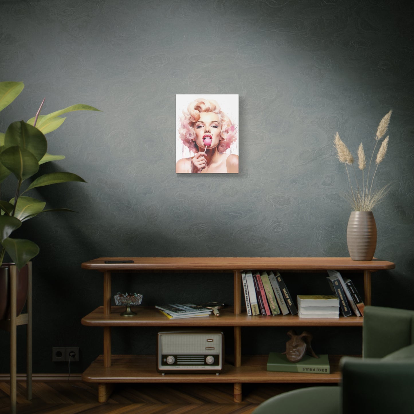 Canvas Wall Art, Gallery Wrapped Pop Art, Celebrity Wall Art – Marilyn Monroe - Lollipop