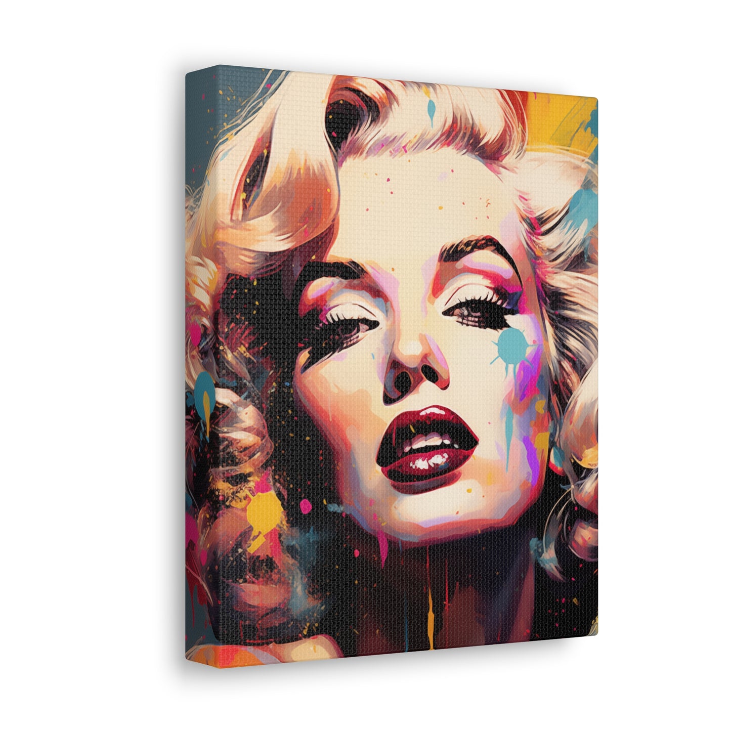 Canvas Wall Art, Gallery Wrapped Pop Art, Celebrity Wall Art – Marilyn Monroe - Abstract
