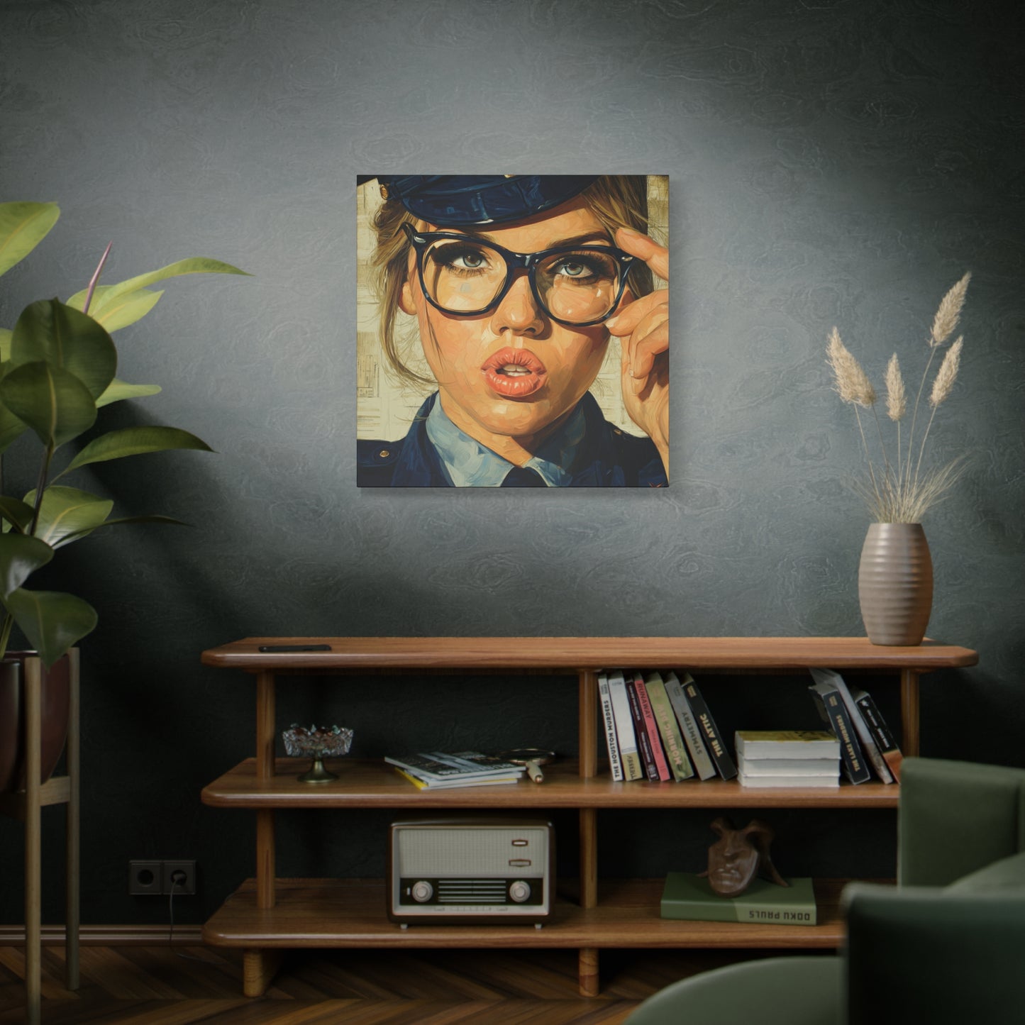 Gallery Wrapped Canvas, Liberty and Lace Art Canvas, Erotic Pinup Art Canvas – Dixie