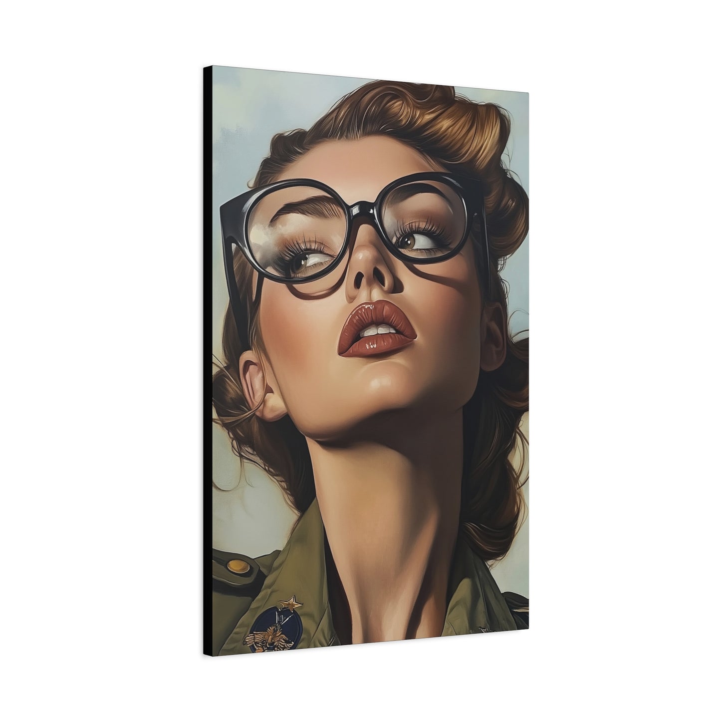 Gallery Wrapped Canvas, Liberty and Lace Art Canvas, Erotic Pinup Art Canvas – Penelope