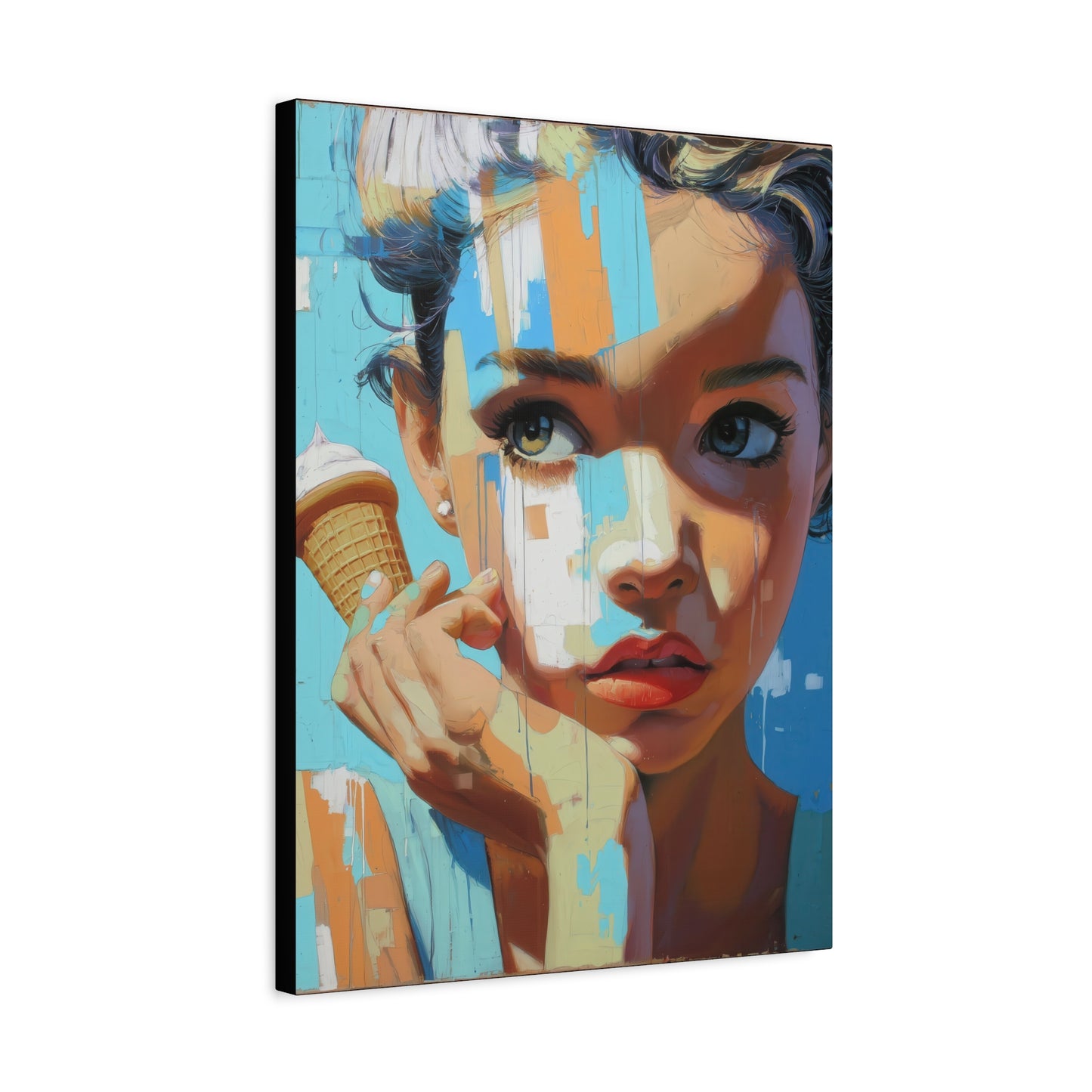 Gallery Wrapped Canvas, Sweet Summer Nostalgia, Sugar and Spice Art Canvas, Ice Cream Dreams Art – Rue