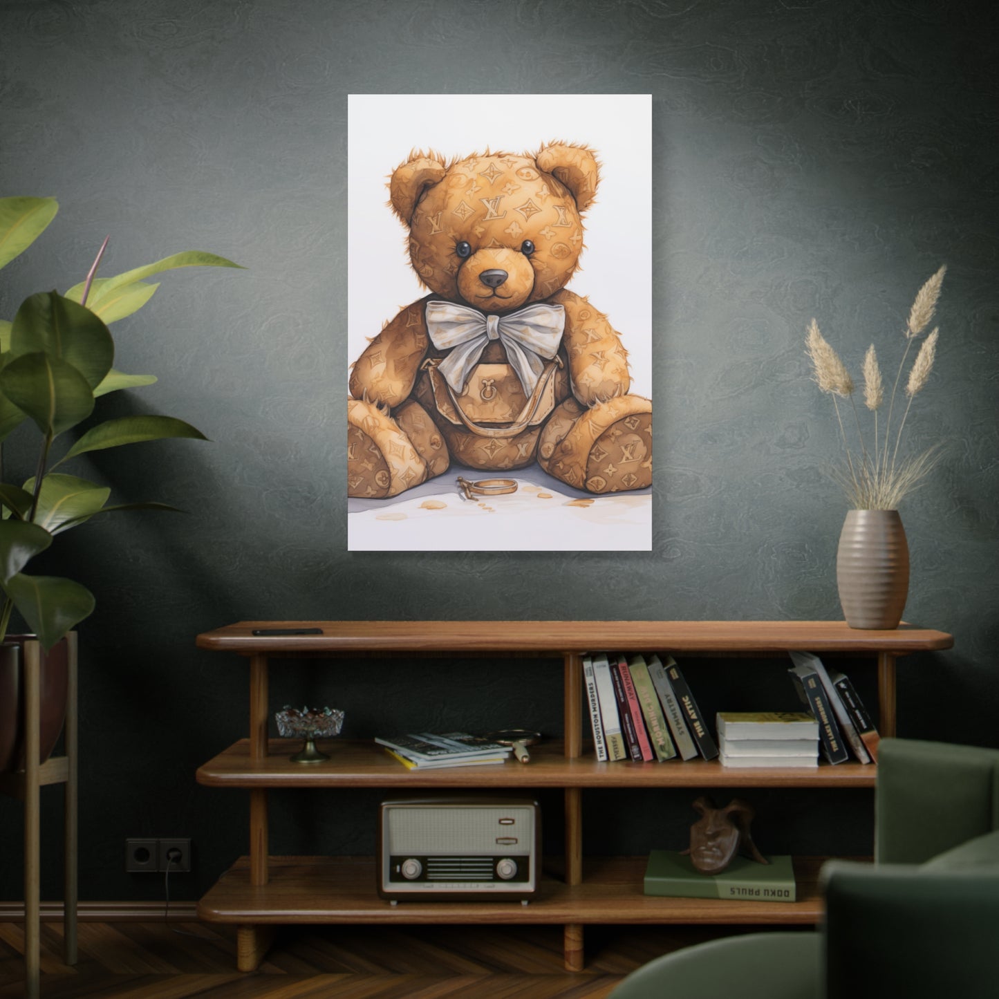 Canvas Gallery Wrap - Designer Trunk Bear Wall Art - Ring