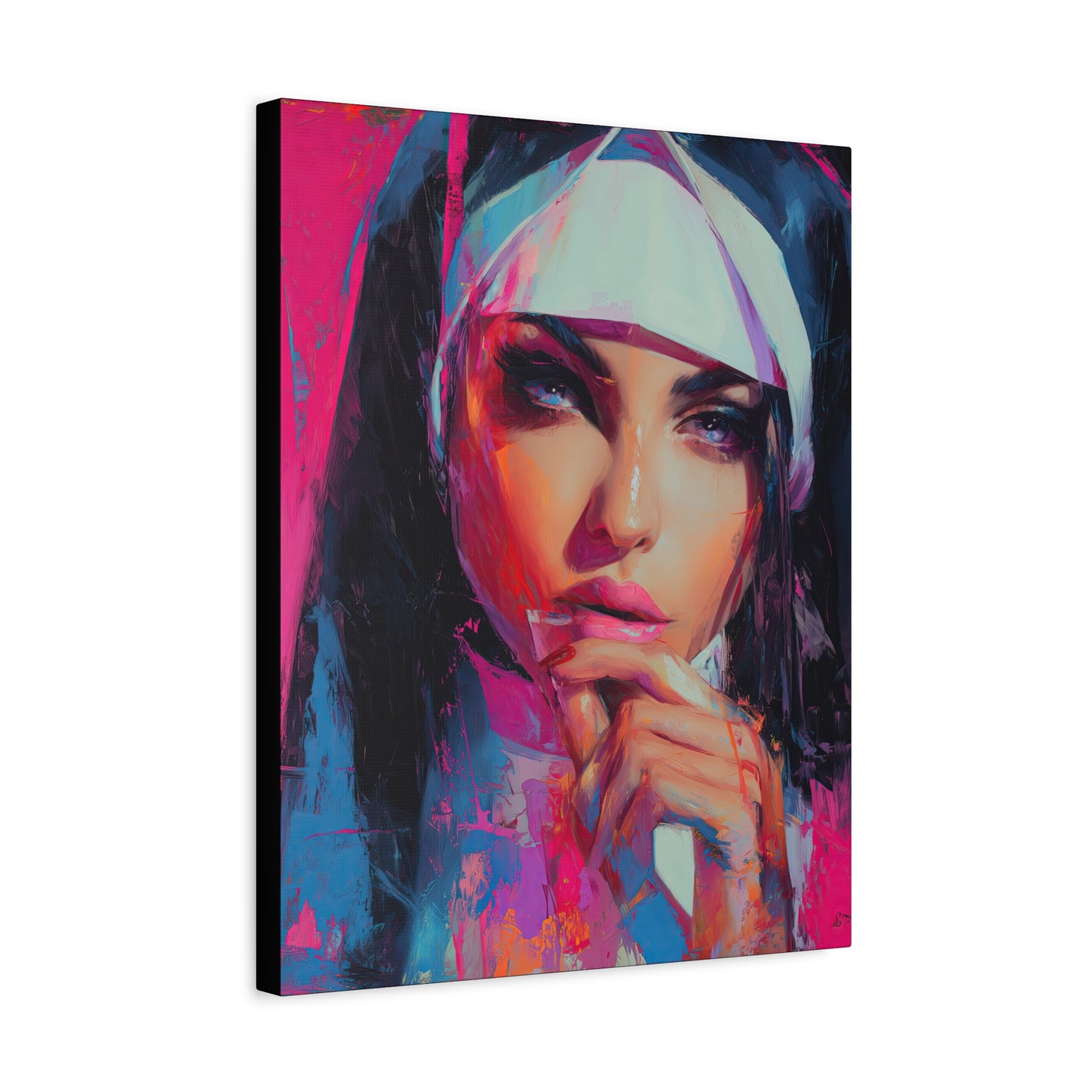 Gallery Wrapped Canvas, Habits and Heresy Art Canvas, Naughty Nuns Art Canvas – Sister Lucienne