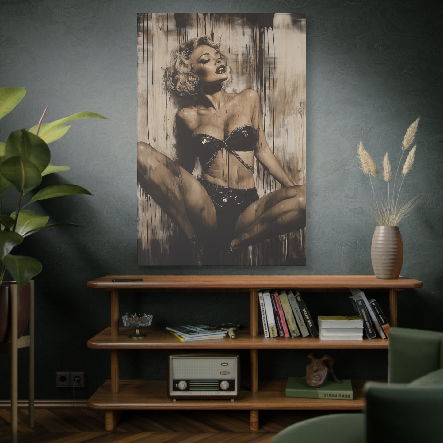 Gallery Wrapped Canvas, Guilt and Grit Adult Art Canvas, Erotic Pinup Art Canvas – Calista