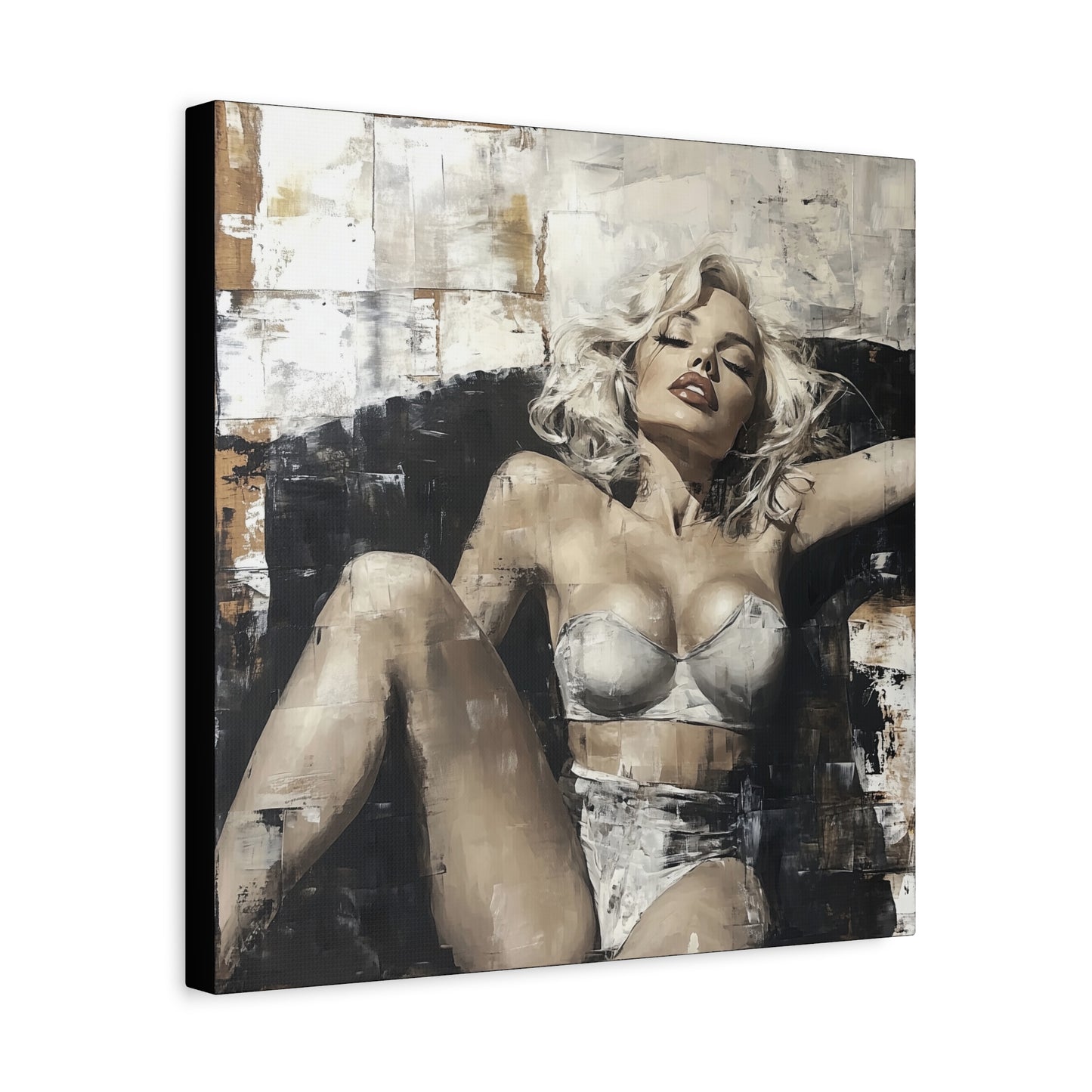 Gallery Wrapped Canvas, Guilt and Grit Adult Art Canvas, Erotic Pinup Art Canvas – Lyra