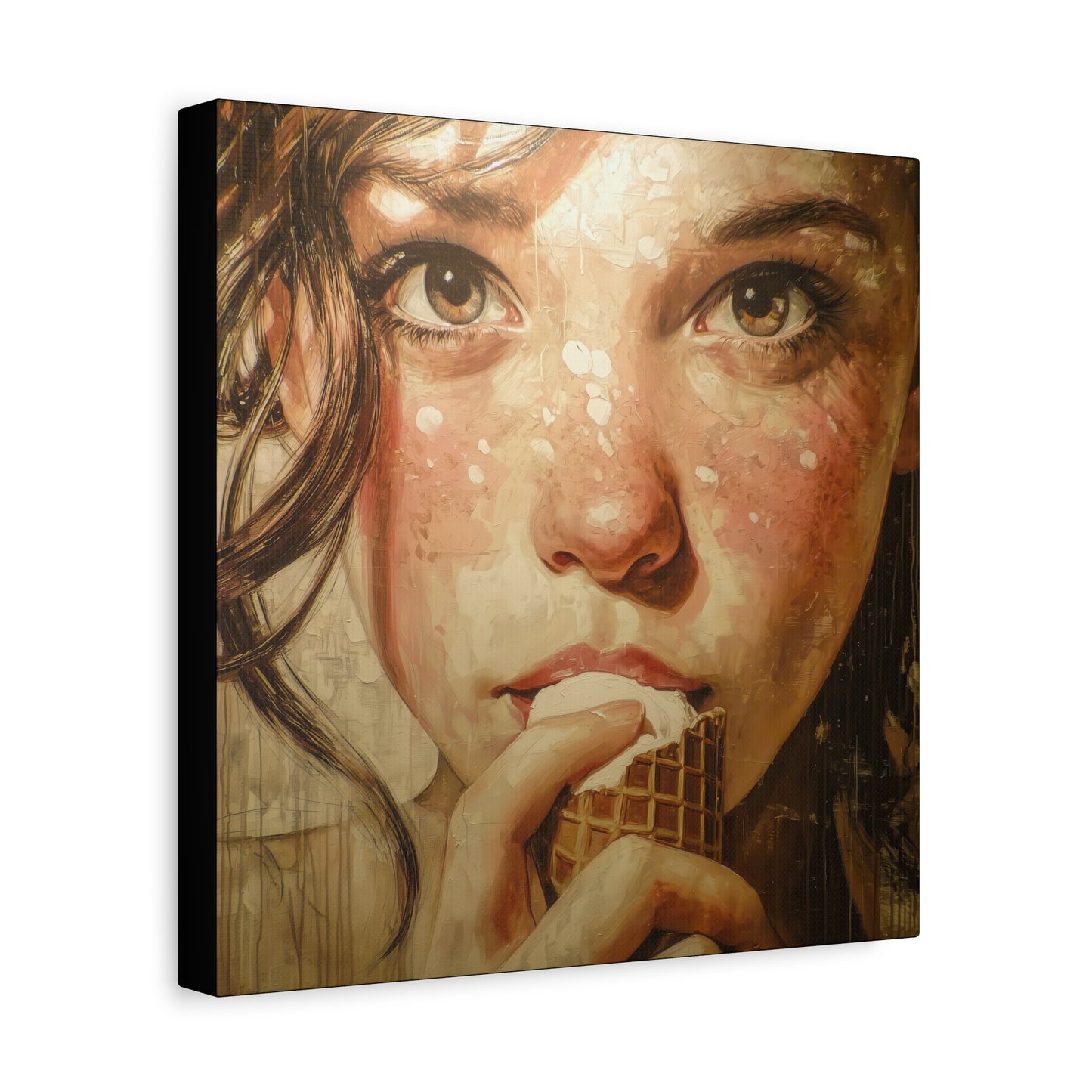 Gallery Wrapped Canvas, Sweet Summer Nostalgia, Sugar and Spice Art Canvas, Ice Cream Dreams Art – Fern