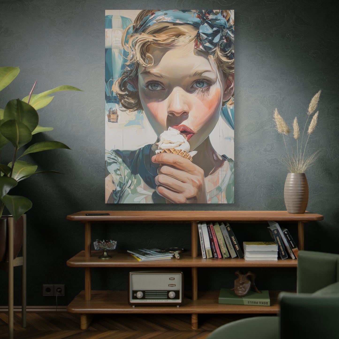Gallery Wrapped Canvas, Sweet Summer Nostalgia, Sugar and Spice Art Canvas, Ice Cream Dreams Art – Lottie