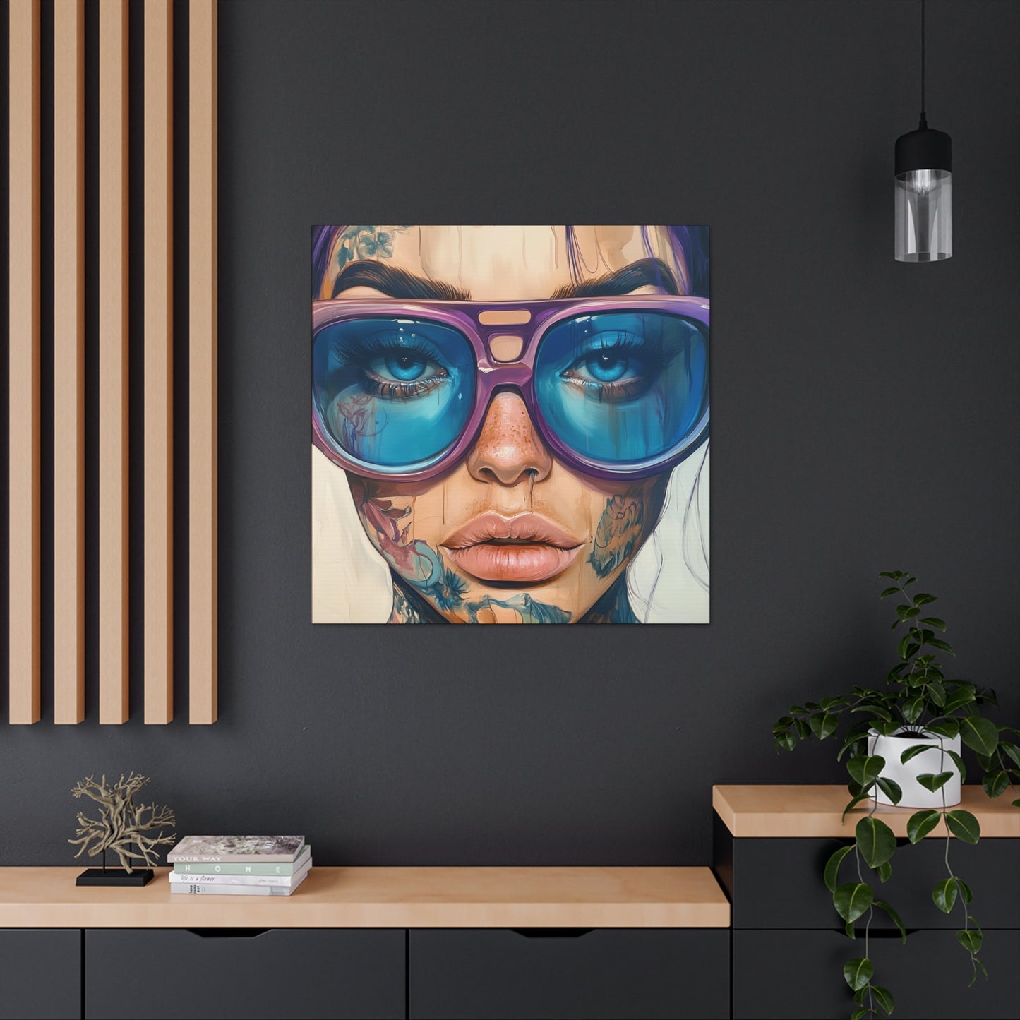 Canvas Gallery Wrap, Ladies in Lenses Wall Art, Abstract Femme Girl Art - Jane