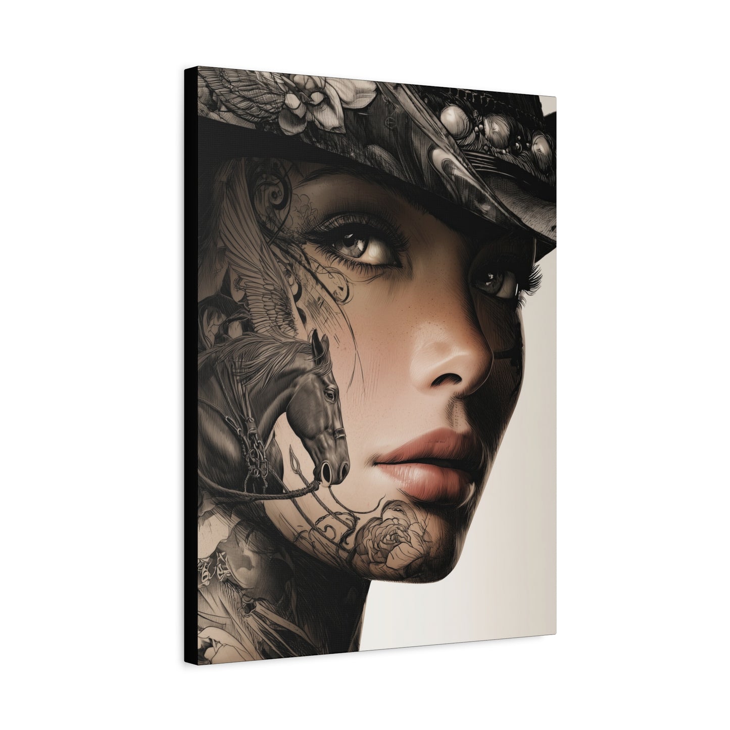Gallery Wrapped Canvas, Wranglers and Wreckage Art Canvas, Erotic Pinup Art Canvas – Memphis