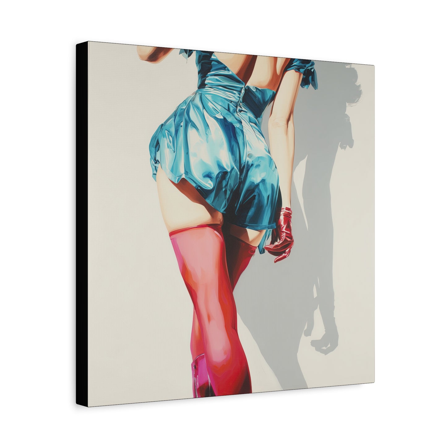 Gallery Wrapped Canvas, Tongue and Cheek Art Canvas, Naughty Girl Art Canvas – Lydia