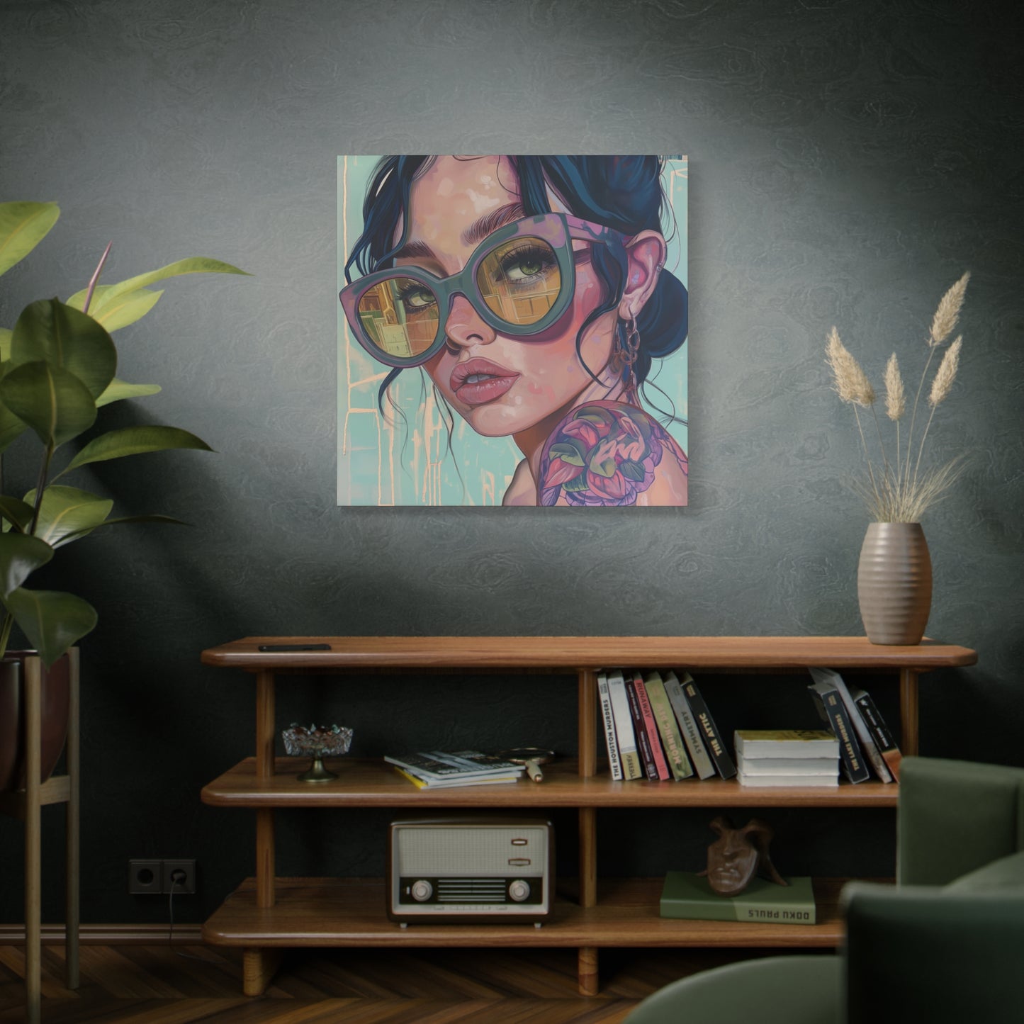 Canvas Gallery Wrap, Ladies in Lenses Wall Art, Abstract Femme Girl Art - Meg