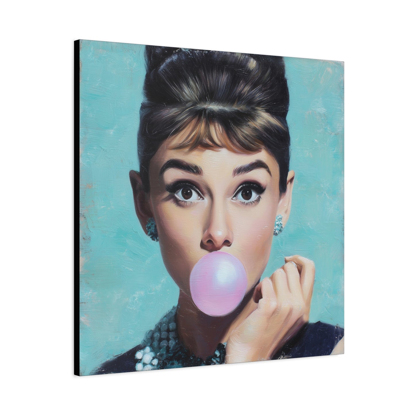 Gallery Wrapped Canvas, The Diva Project Art Canvas, Pinup Art Canvas – Audrey Hepburn - FIVE