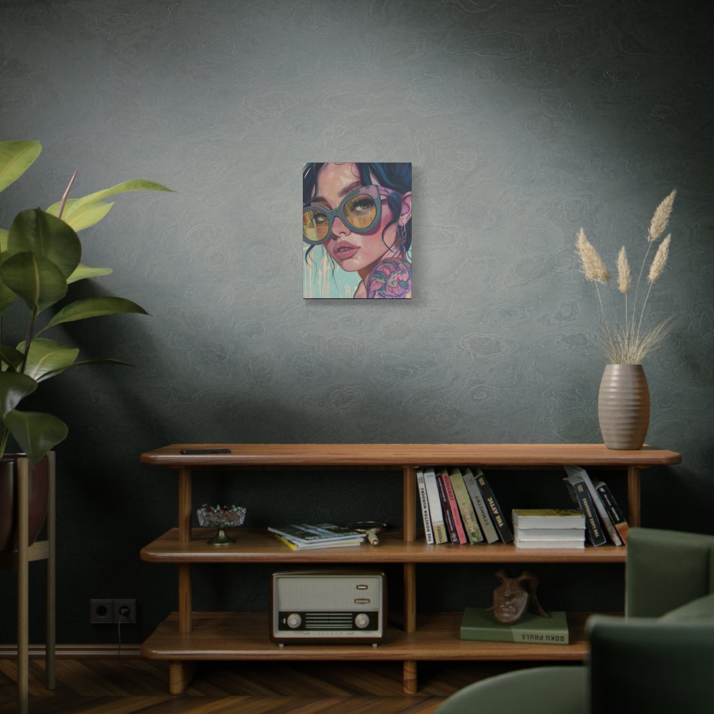 Canvas Gallery Wrap, Ladies in Lenses Wall Art, Abstract Femme Girl Art - Meg