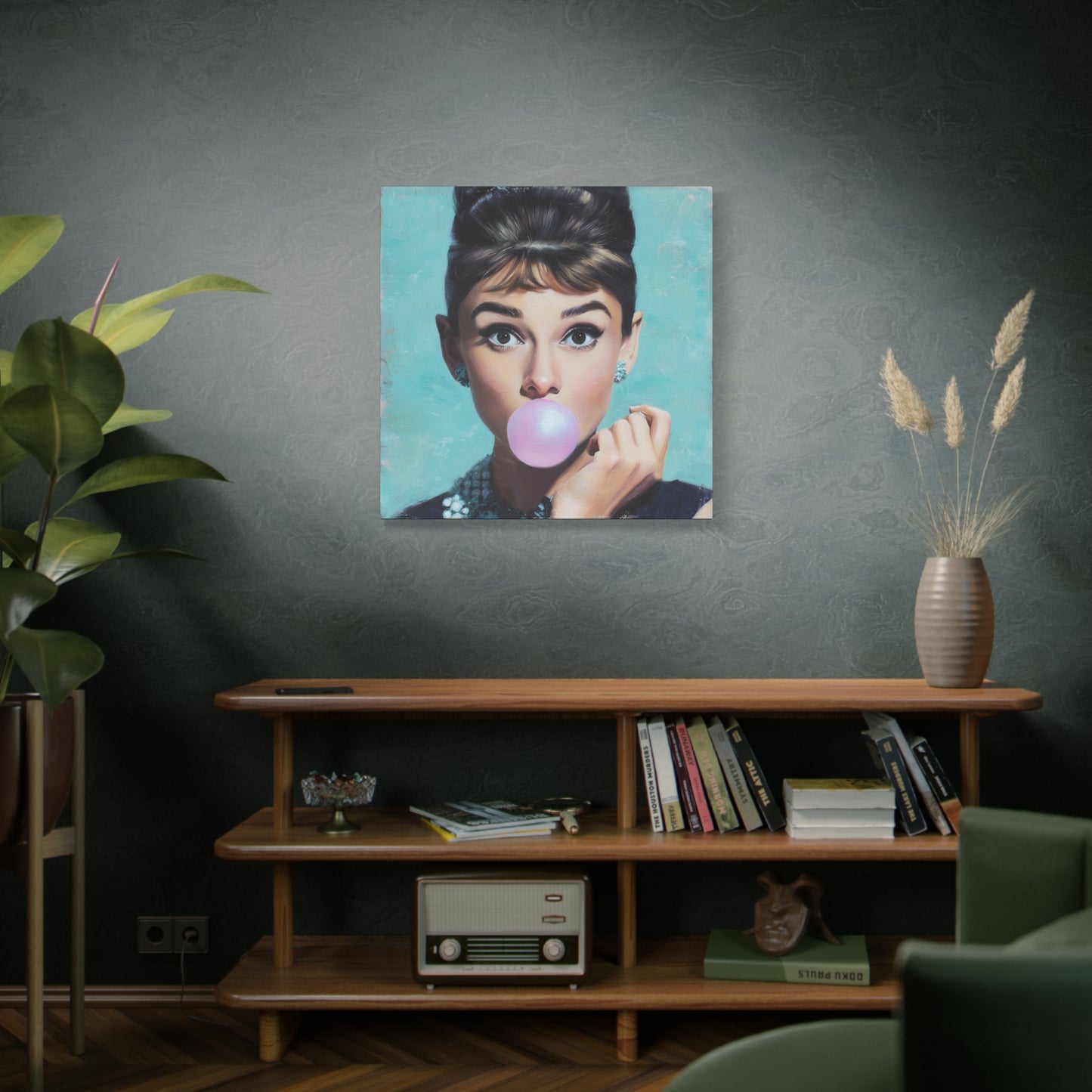 Gallery Wrapped Canvas, The Diva Project Art Canvas, Pinup Art Canvas – Audrey Hepburn - FIVE