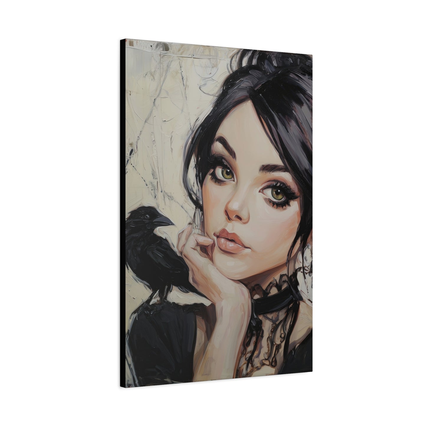 Gallery Wrapped Canvas, Myth and Bones Gothic Art Canvas, Dark Muse Canvas - Verity