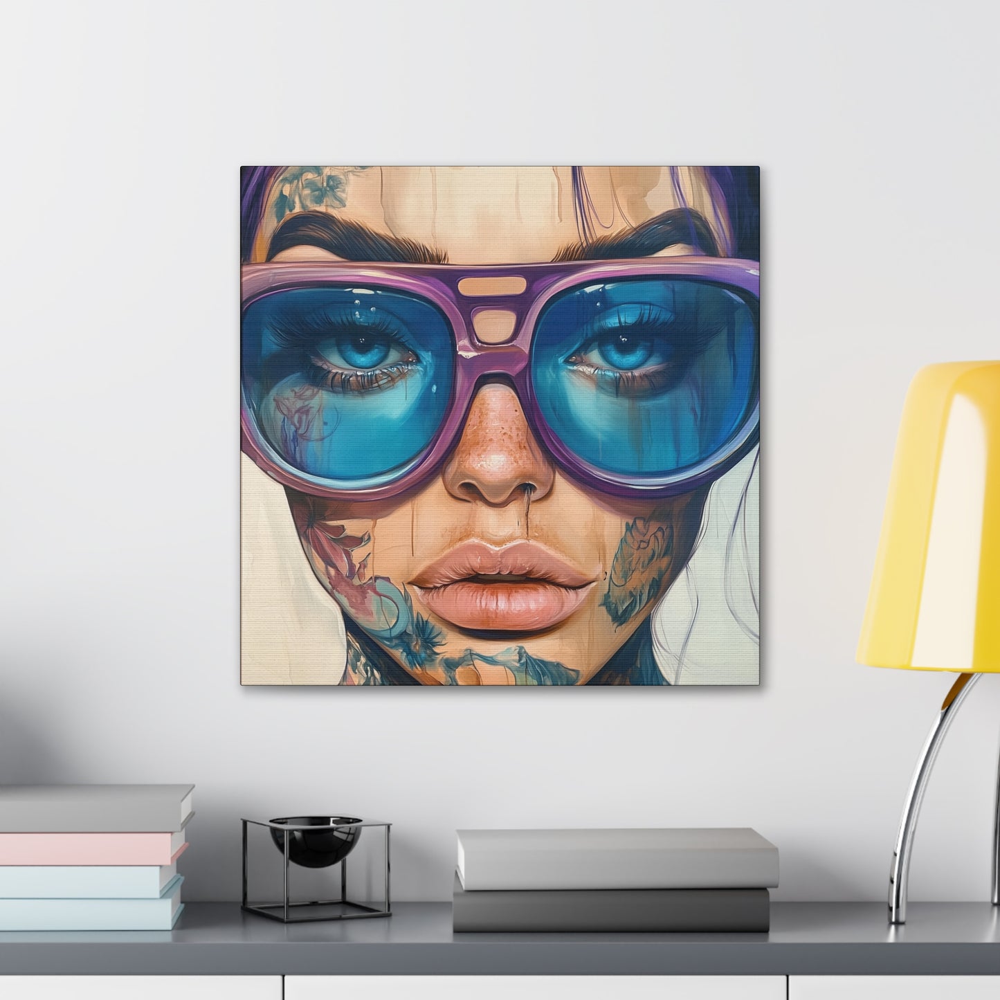 Canvas Gallery Wrap, Ladies in Lenses Wall Art, Abstract Femme Girl Art - Jane